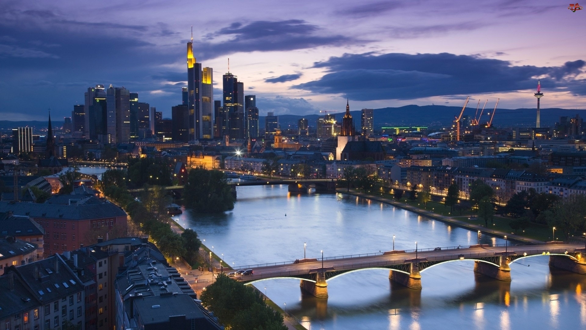 Miasto, Frankfurt, Most, Rzeka