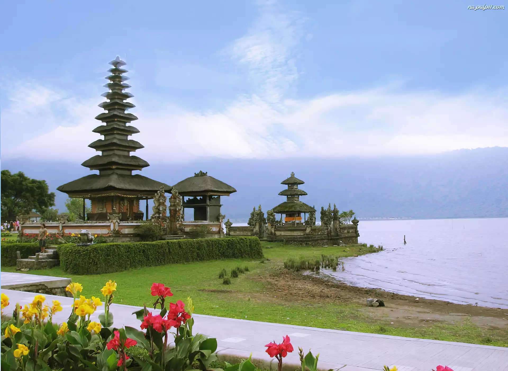 Indonezja, Świątynia, Jezioro, Bali