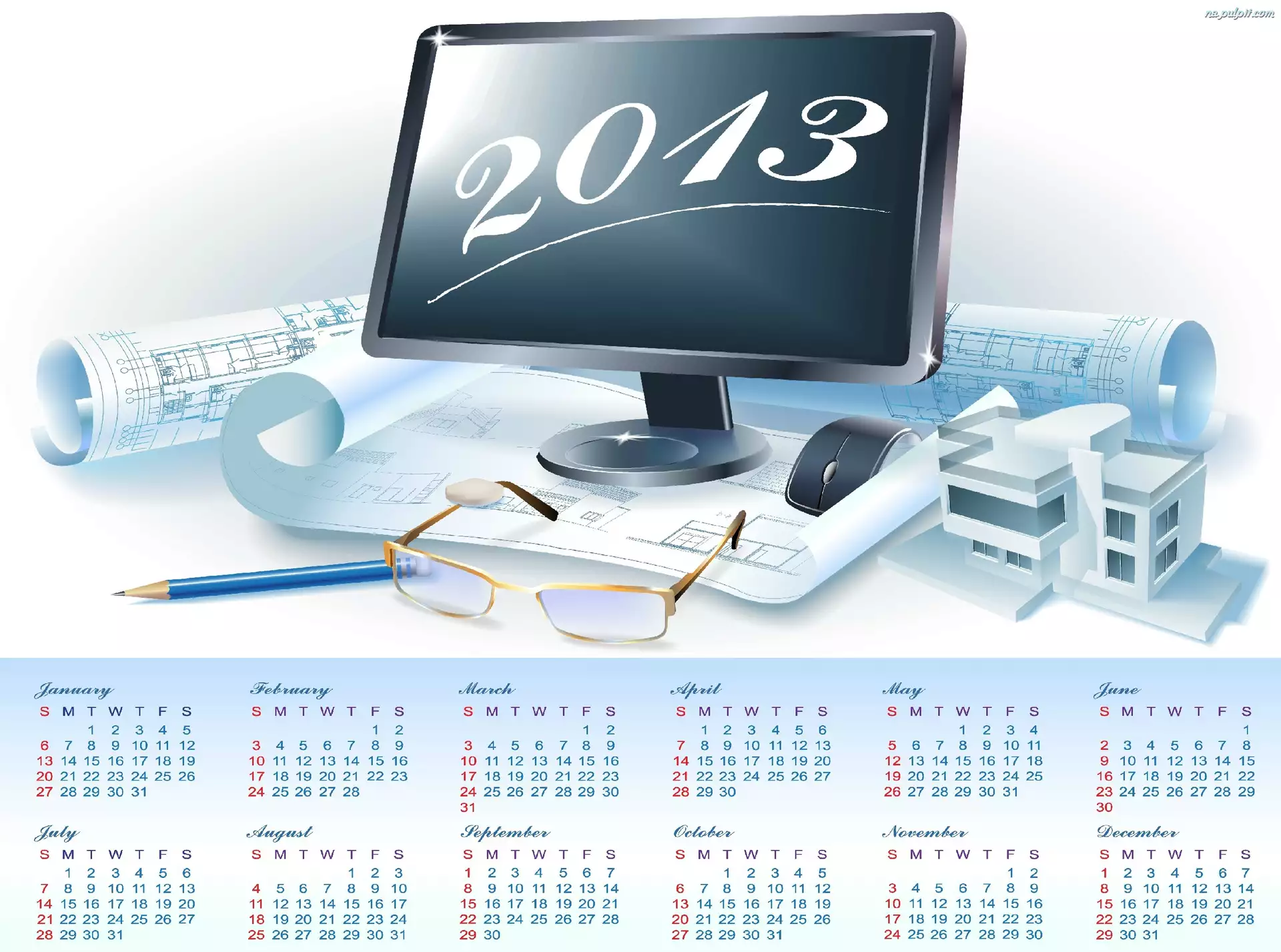 Monitor, Kalendarz, 2013, Projekt