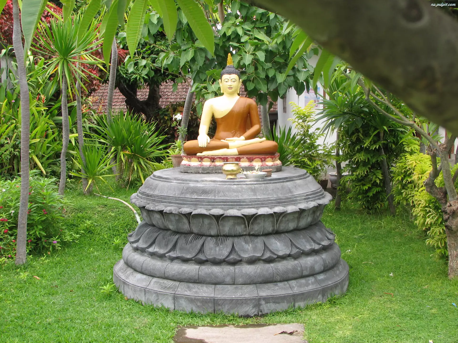 Posąg, Bali, Budda, Ogród