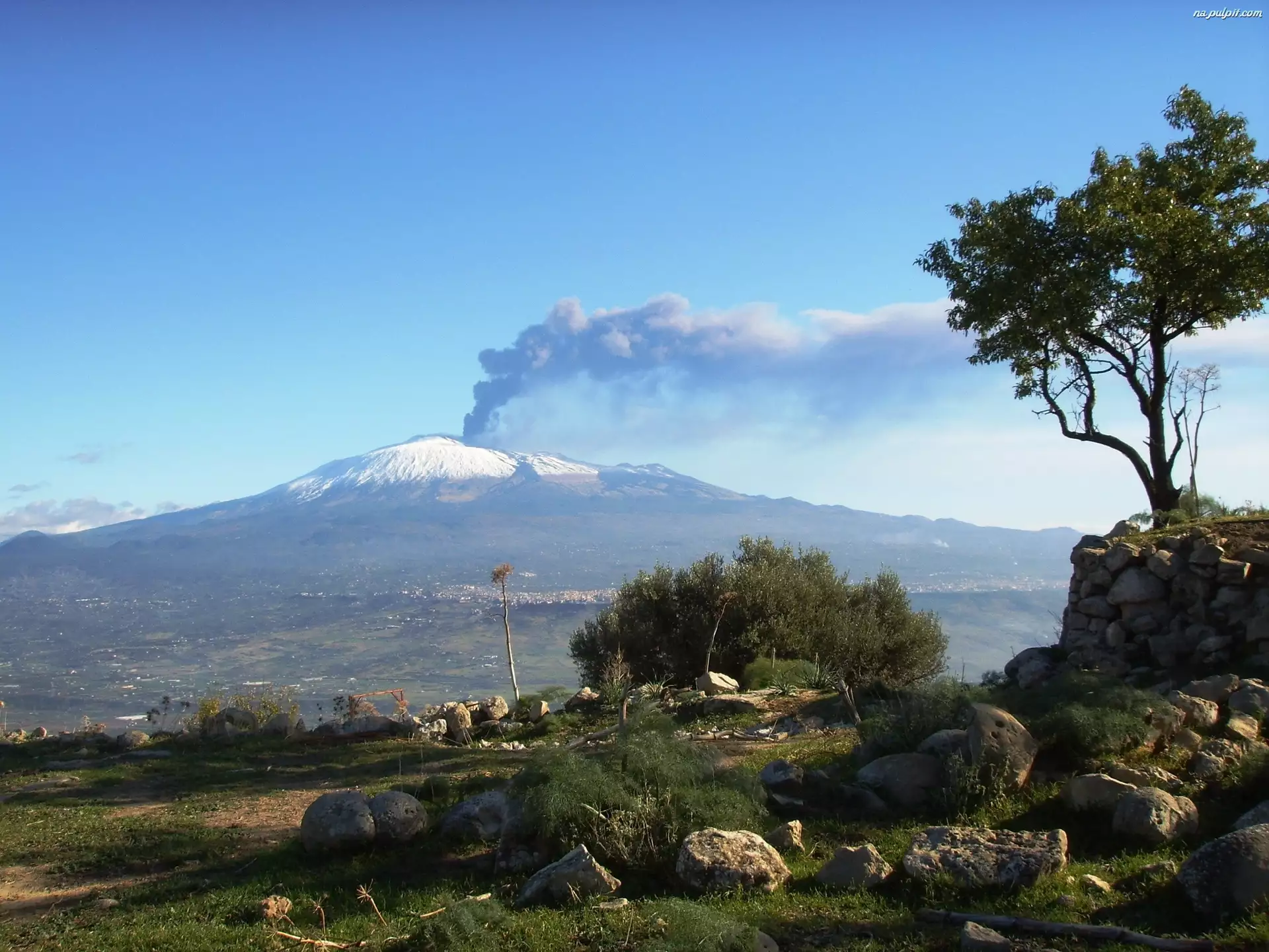 Etna, Krajobraz, Wulkan