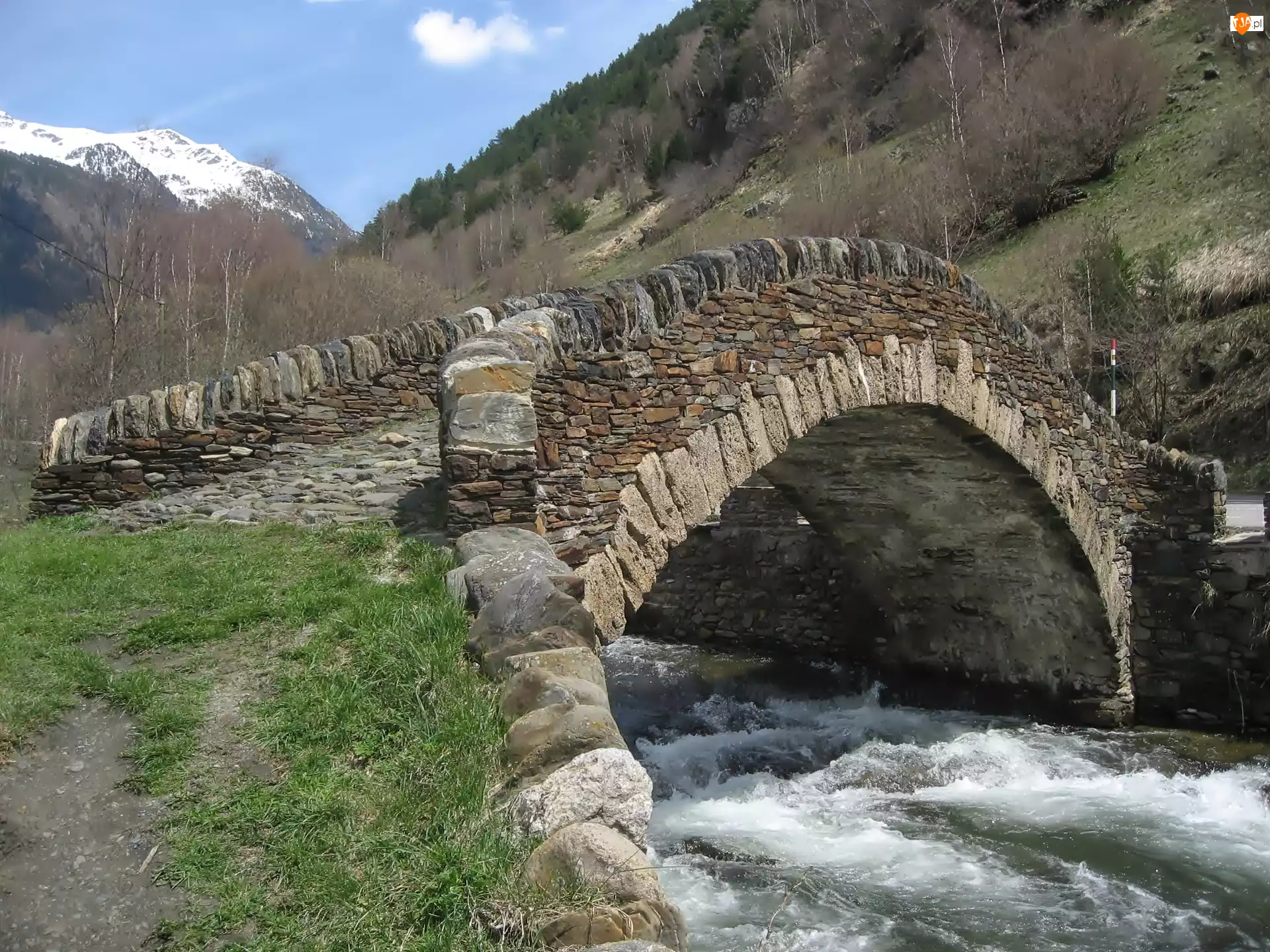 Rzeka, Kamienny, Andora, Mostek, Pireneje, Valira