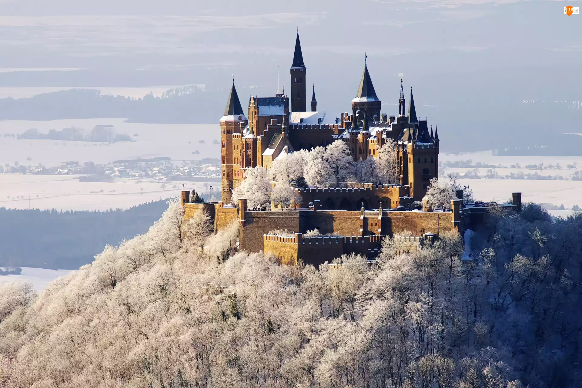 Zima, Niemcy, Zamek, Burg Hohenzollern