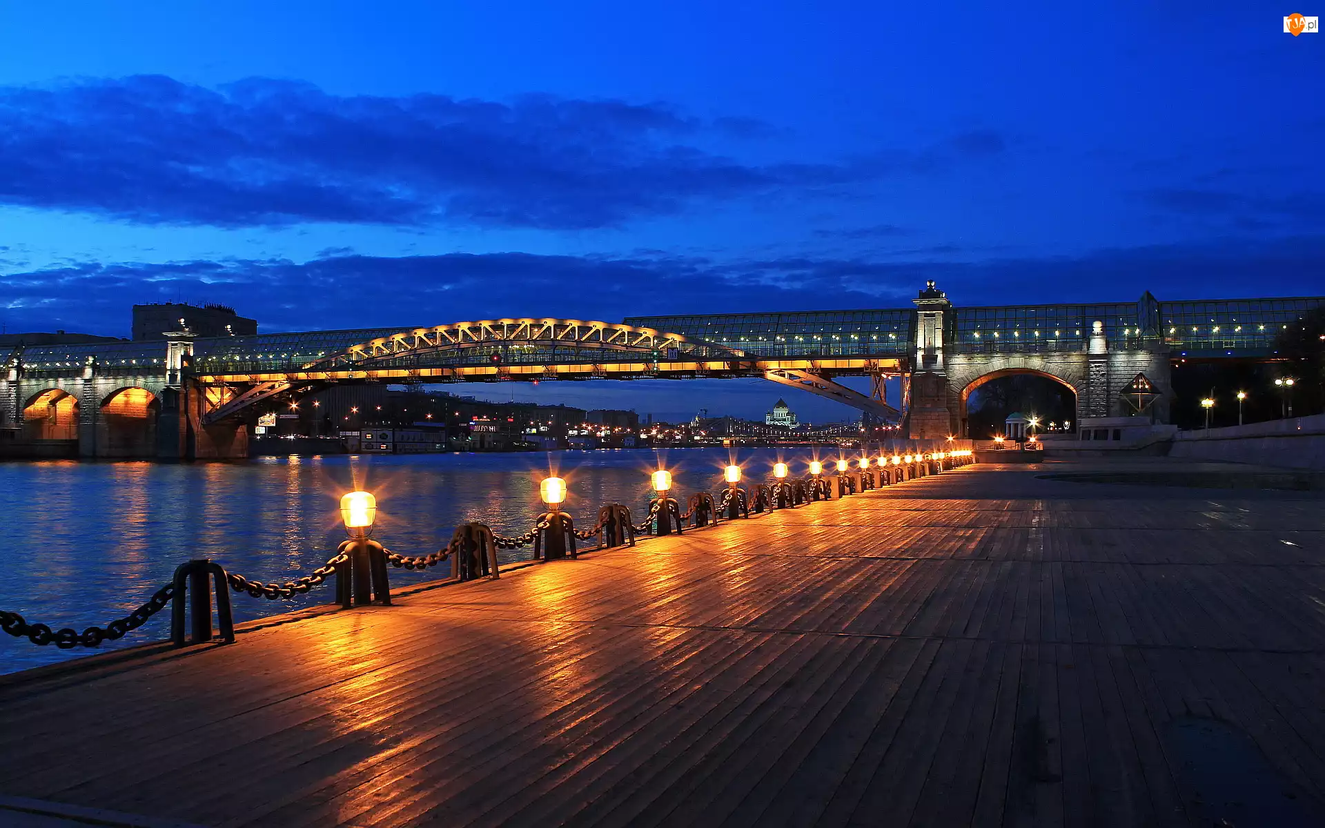 Moskwa, Most, Bulwar, Rzeka