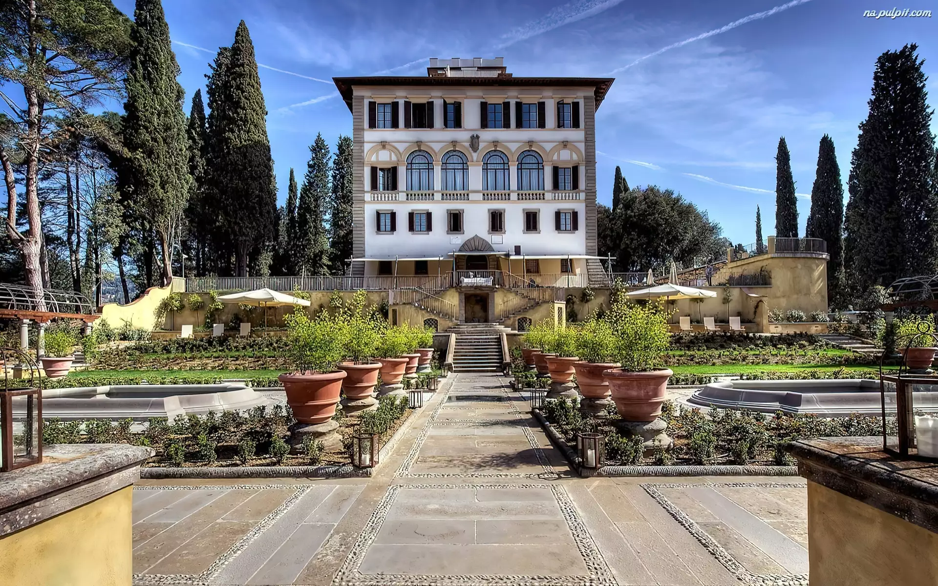 Florencja, Ogród, Hotel, Salviatino