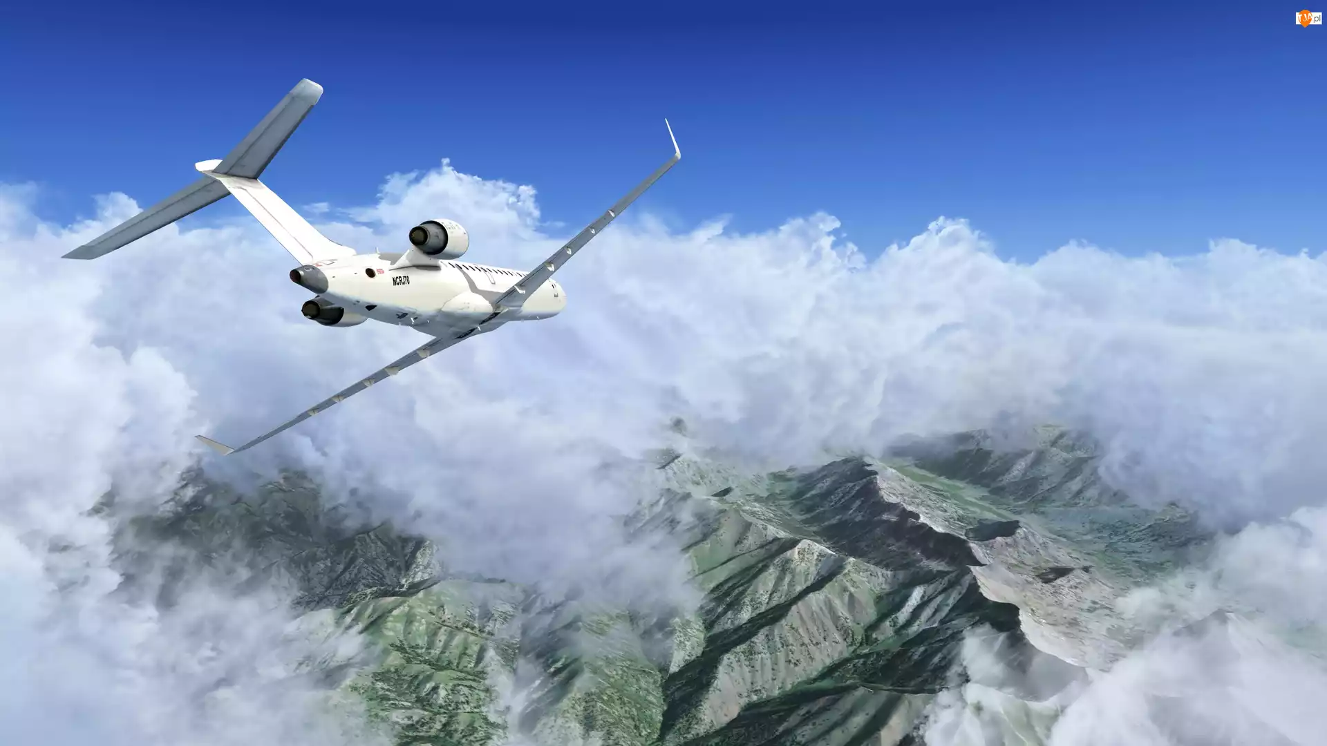 Chmury, Samolot, Góry