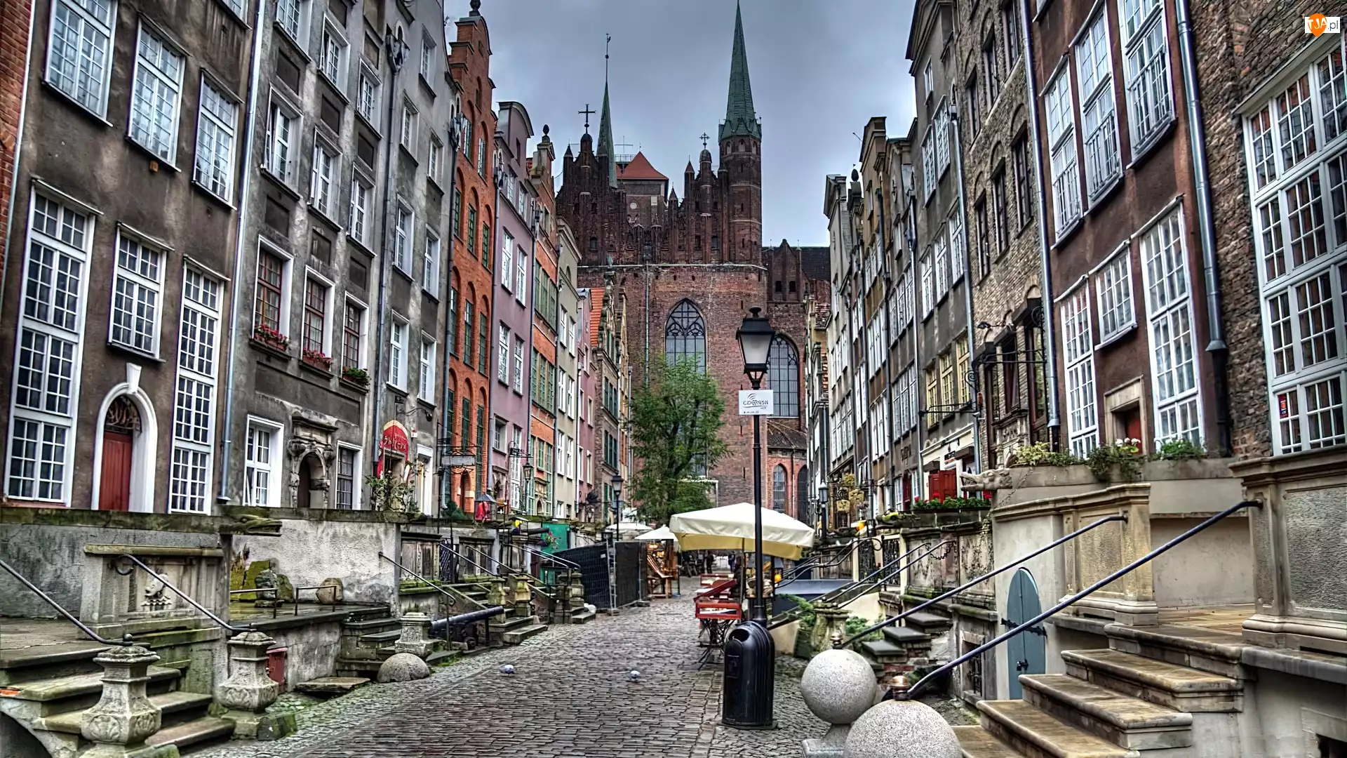 Polska, Ulica, Miasto, Kamienice, Gdańsk