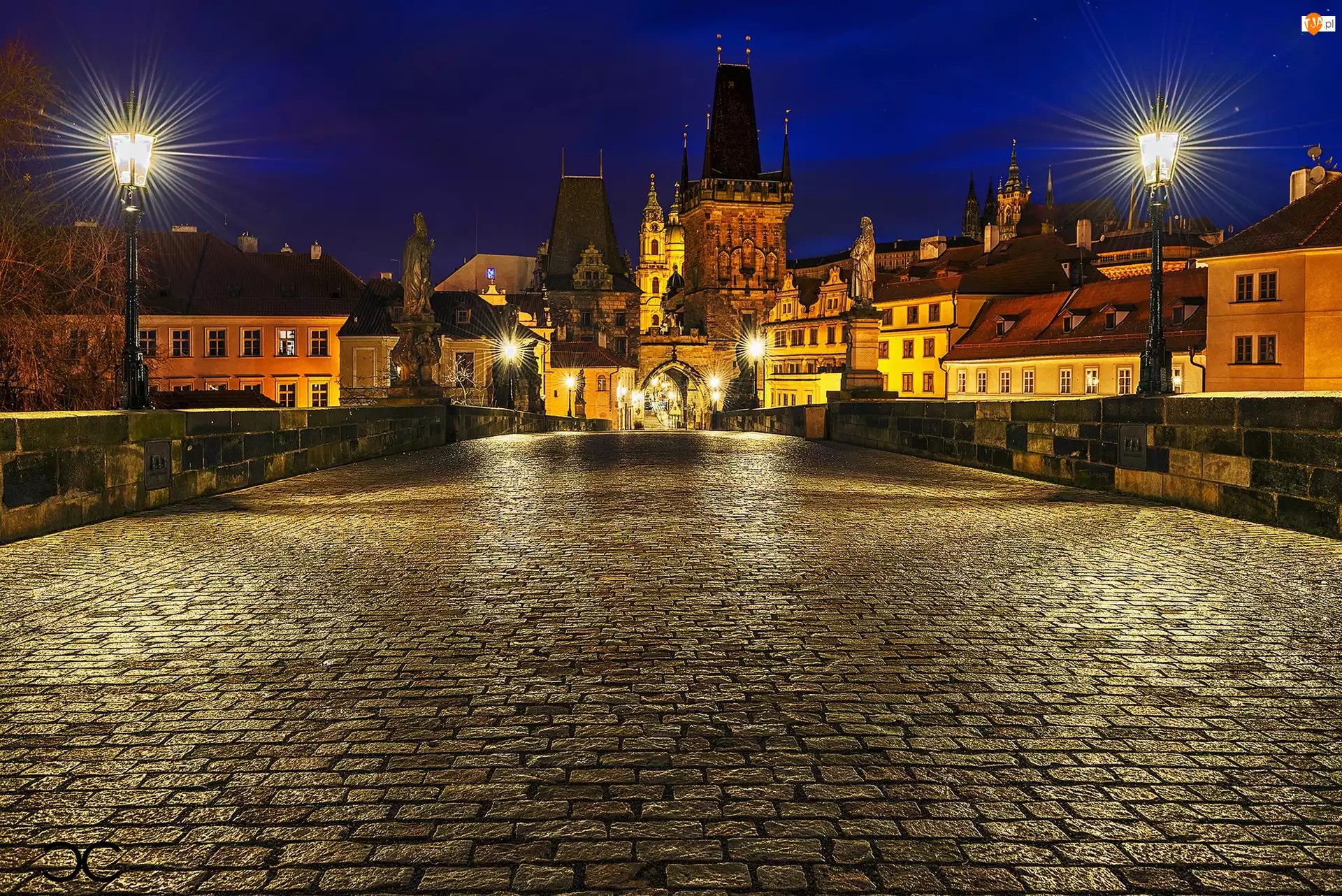 Noc, Praga, Czechy, Miasto