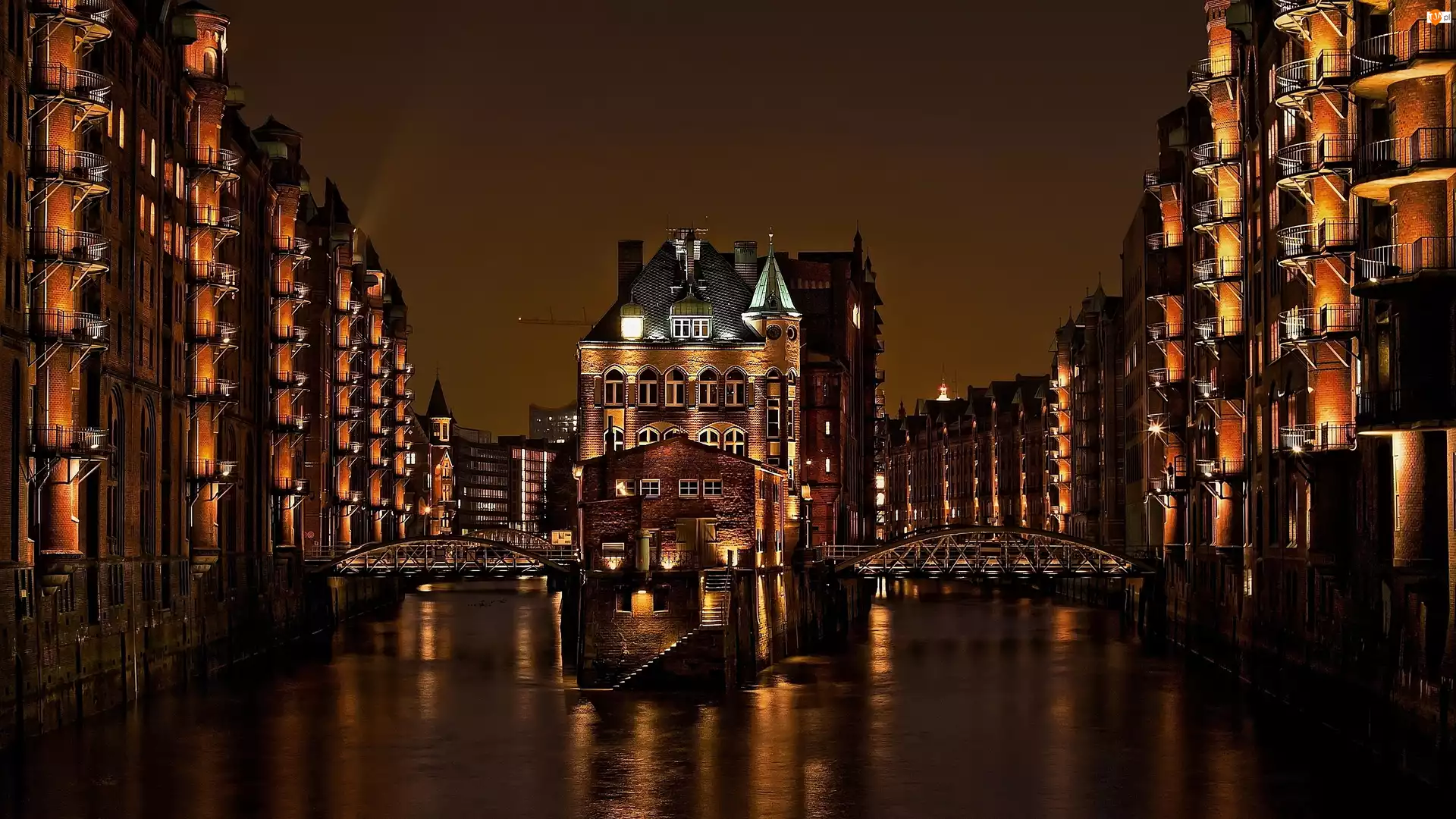 Hamburg, Rzeka, Niemcy, Most