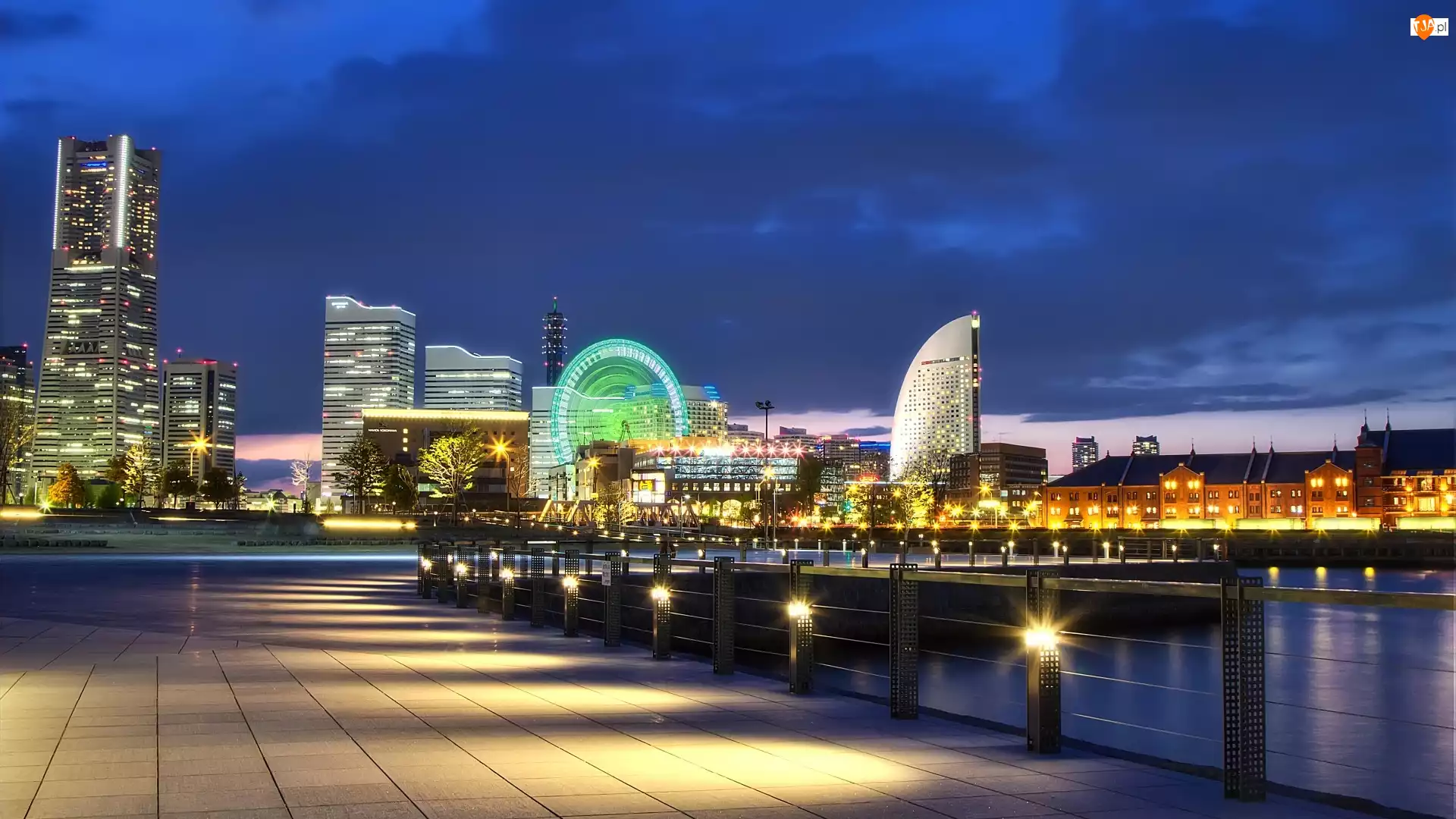 Miasto, Japonia, Panorama, Yokohama