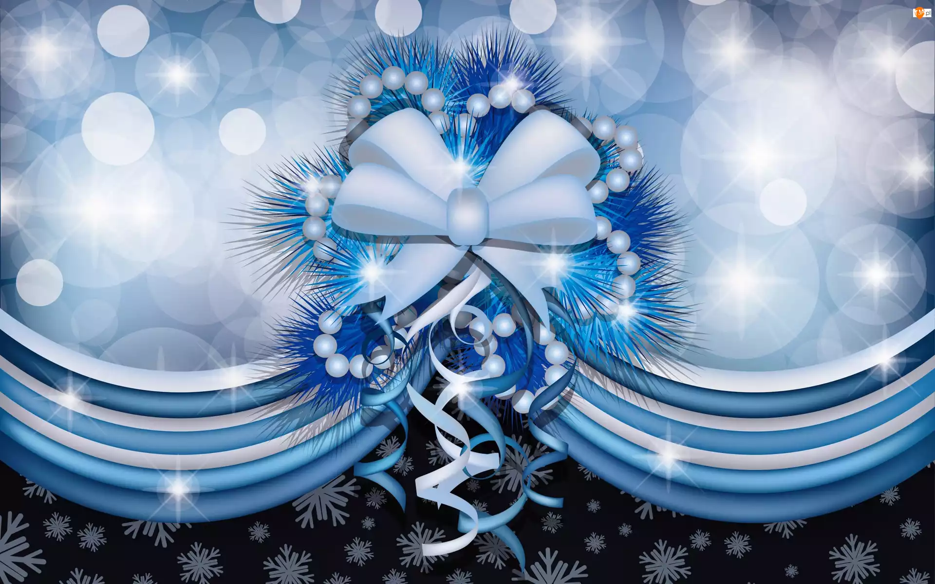 Dekoracja, Boże Narodzenie, Niebieska