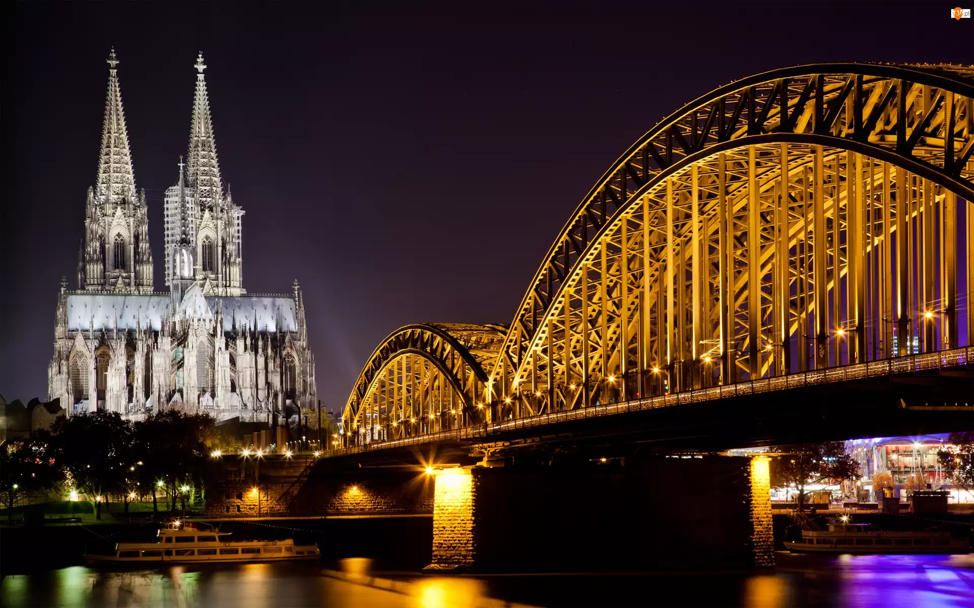 Rzeka, Niemcy, Katedra, Most, Kolonia