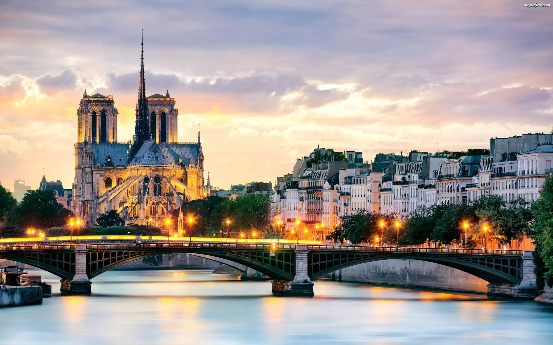 Katedra, Rzeka, Notre Dame, Most