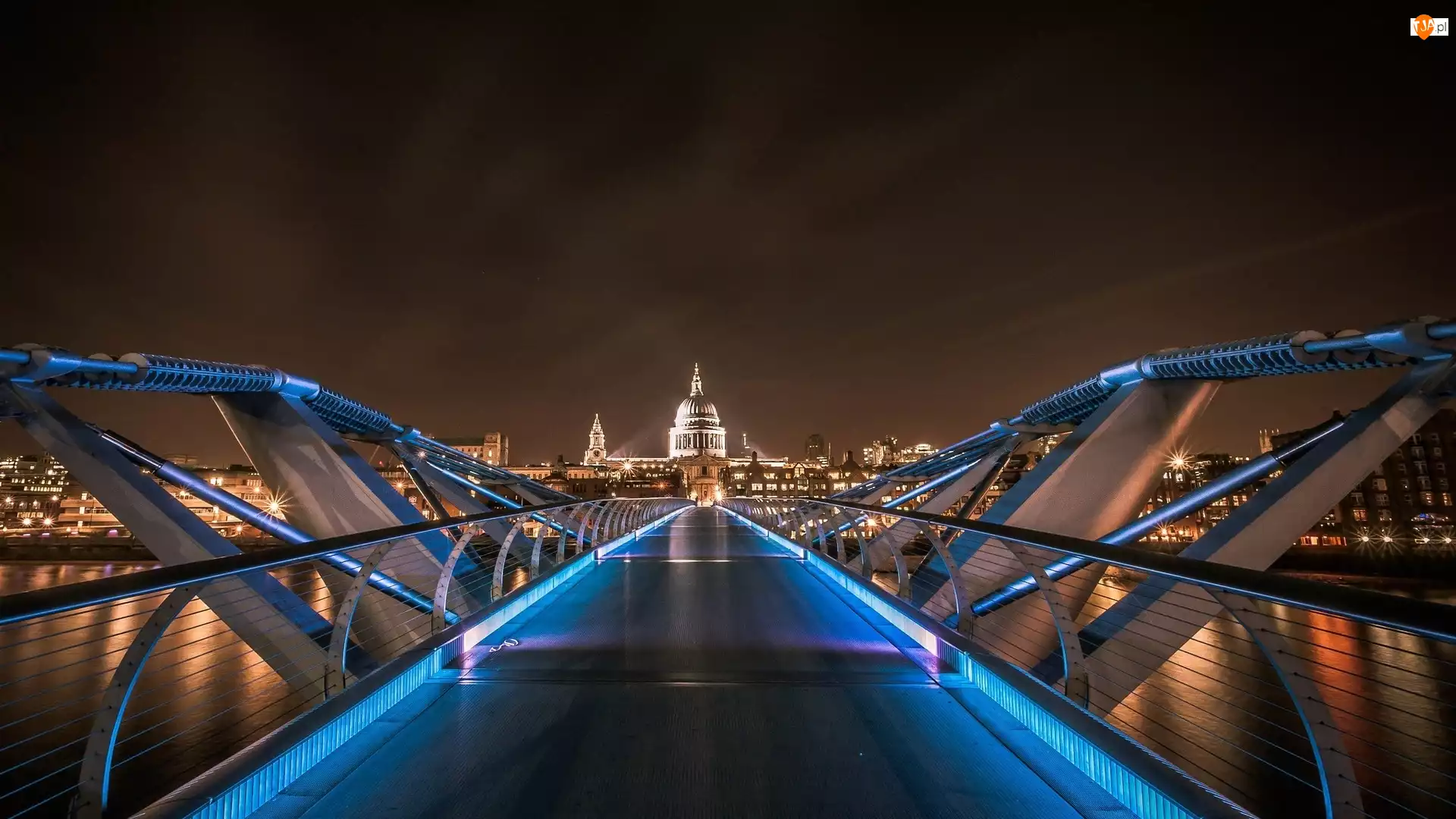Londyn, Oświetlony, Most