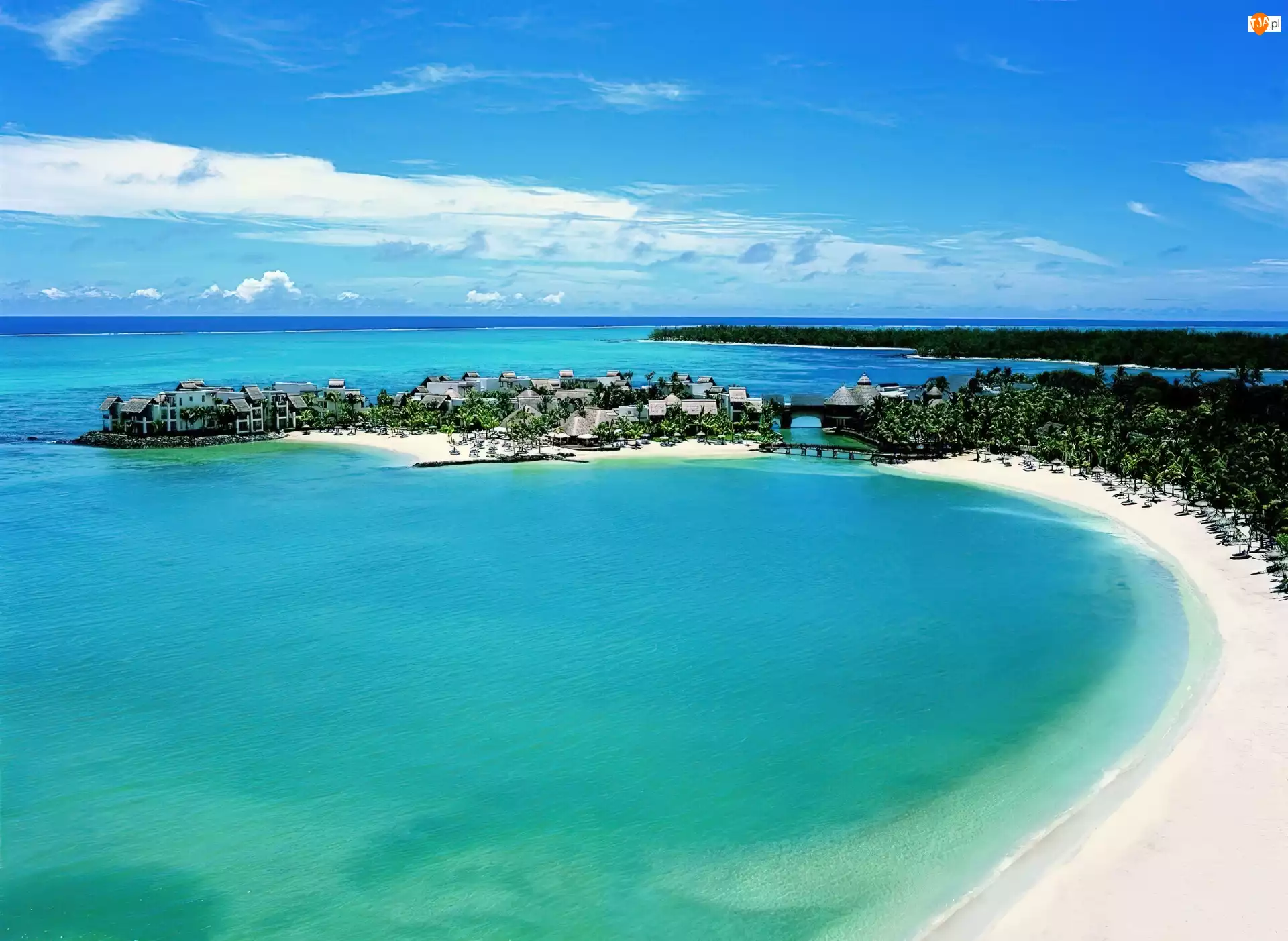 Palmy, Mauritius, Hotele, Morze, Plaża