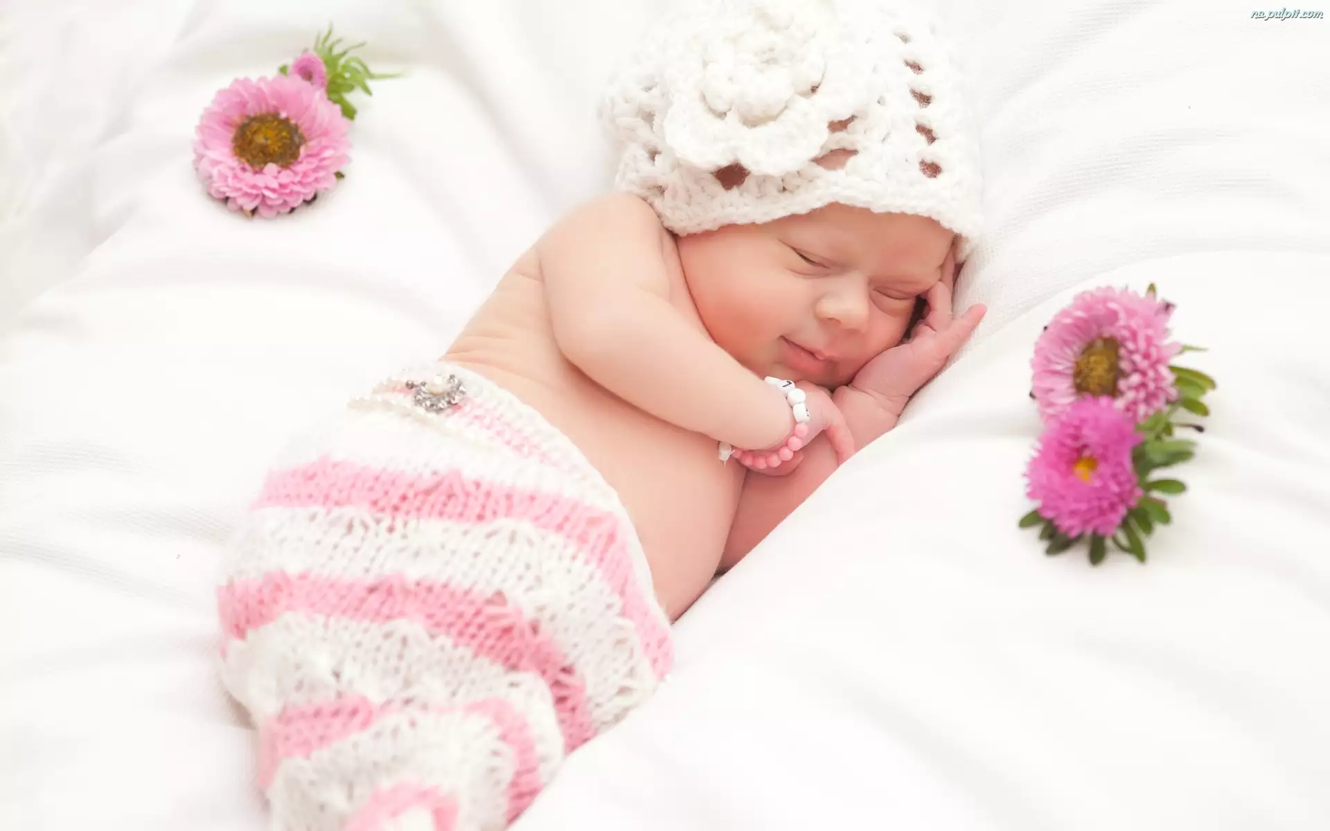Kwiaty, Śpiące, Dziecko