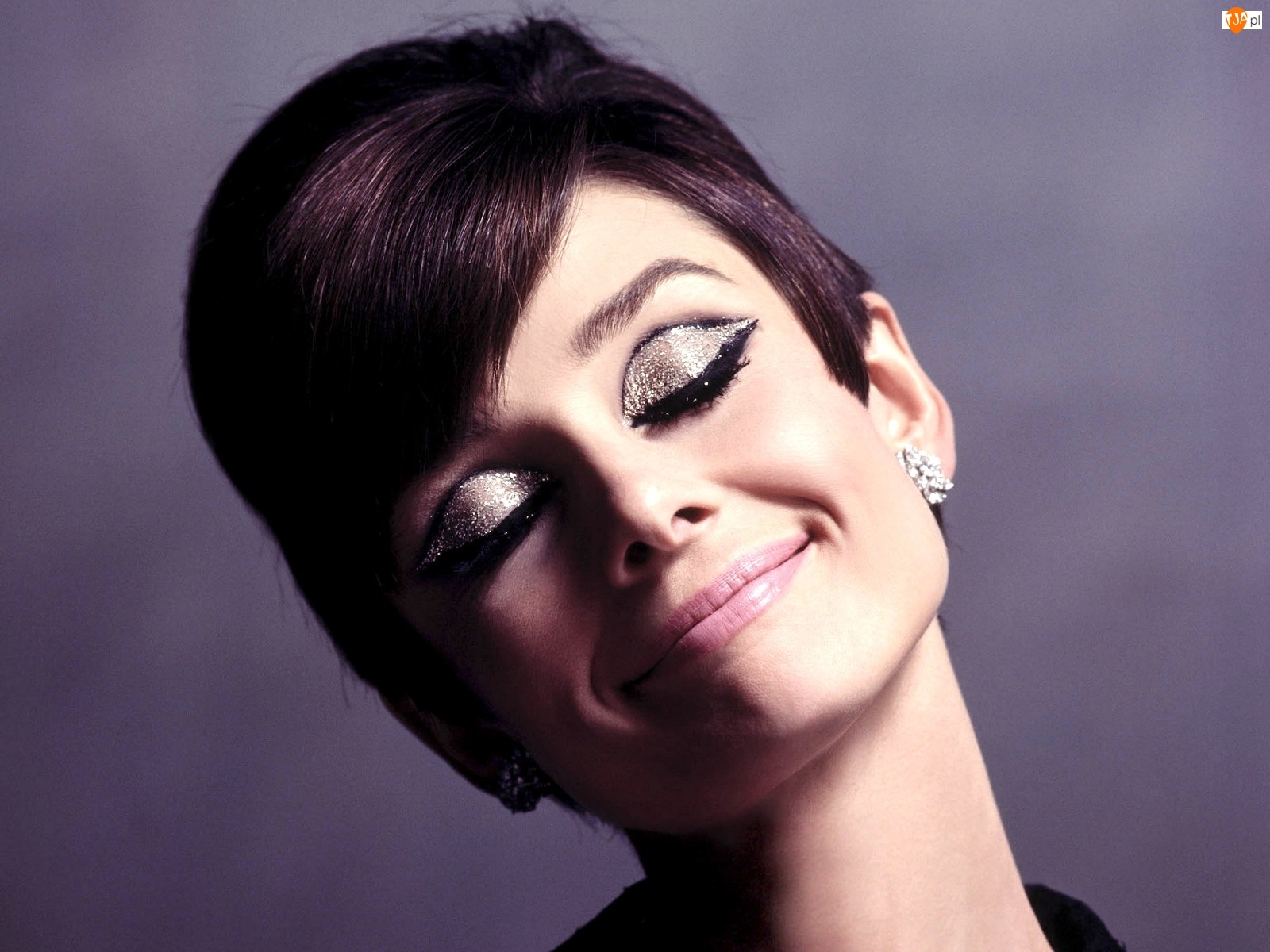 Uśmiechnięta, Zbliżenie, Audrey, Hepburn