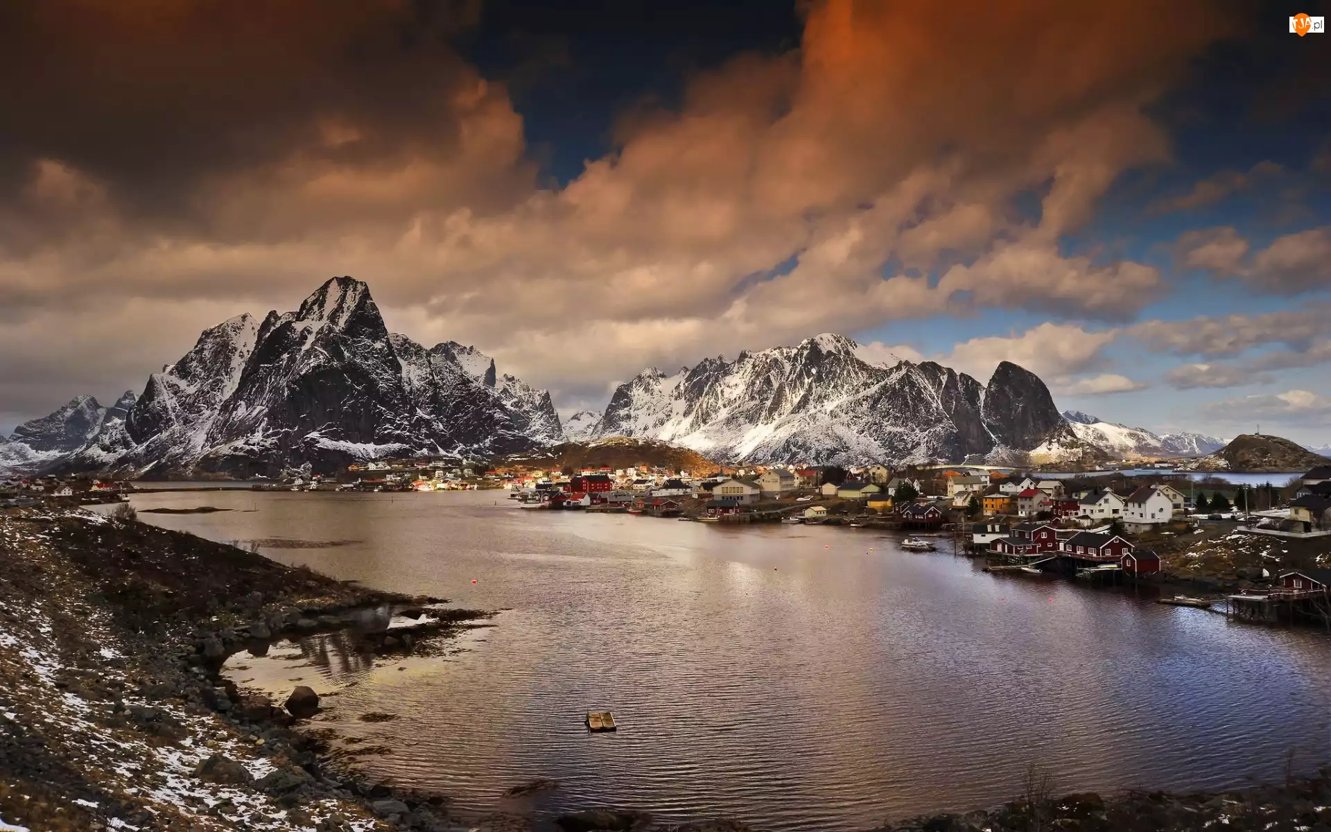 Norwegia, Jezioro, Góry, Miasteczko