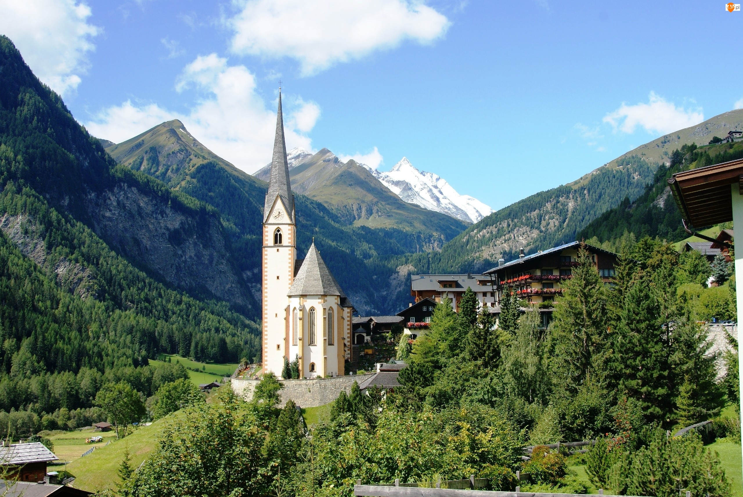 Kościół, Austria, Góry, Heiligenblut