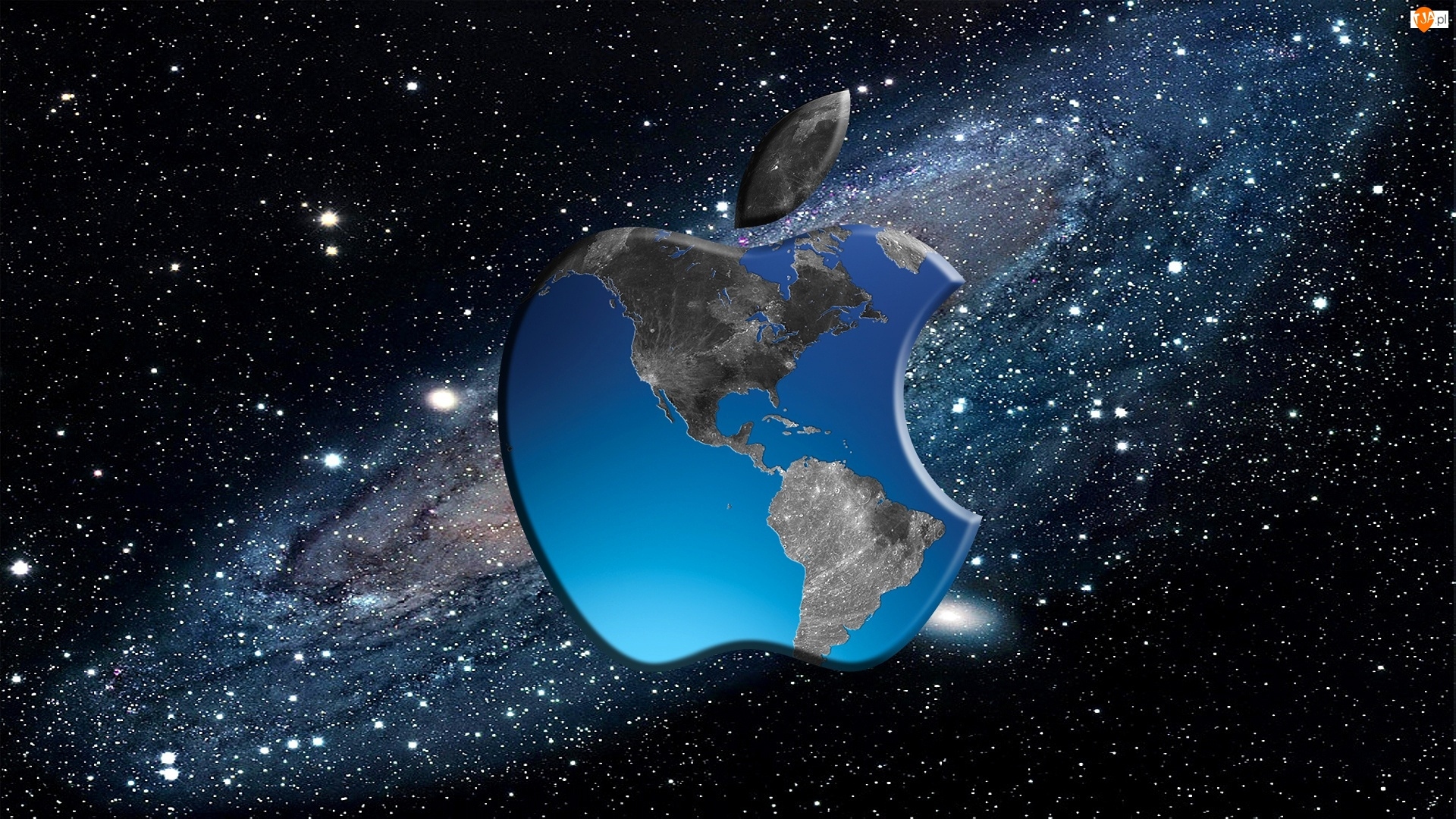Logo, Grafika, Apple, Kosmos