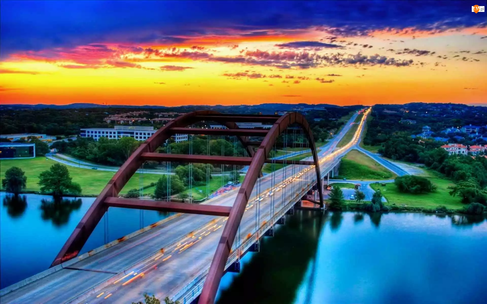 Pennybacker, Teksas Stany Zjednoczone, Most, Rzeka, Austin
