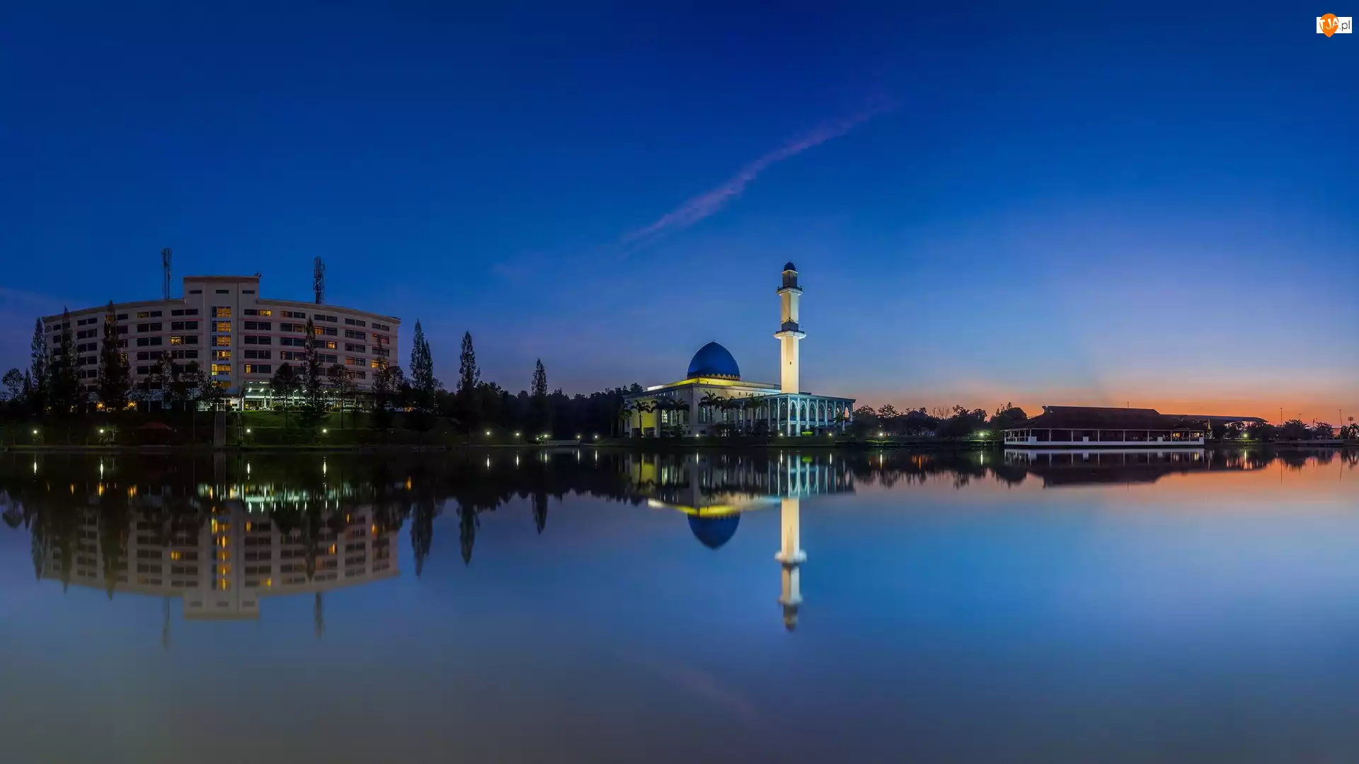 Odbicie, Malezja, Meczet, Masjid, Woda