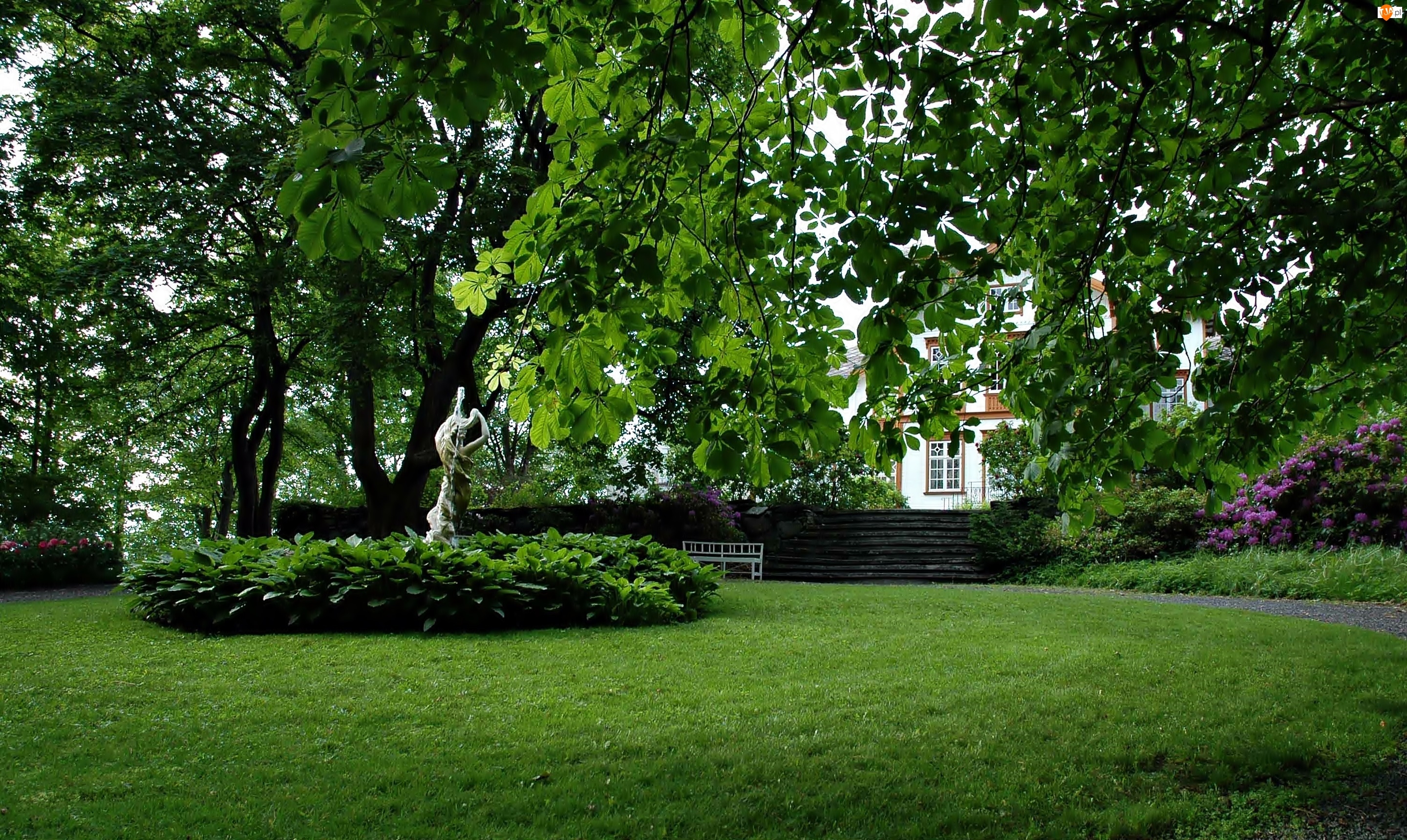 Trondheim, Ogród, Ringve, Botaniczny, Posąg