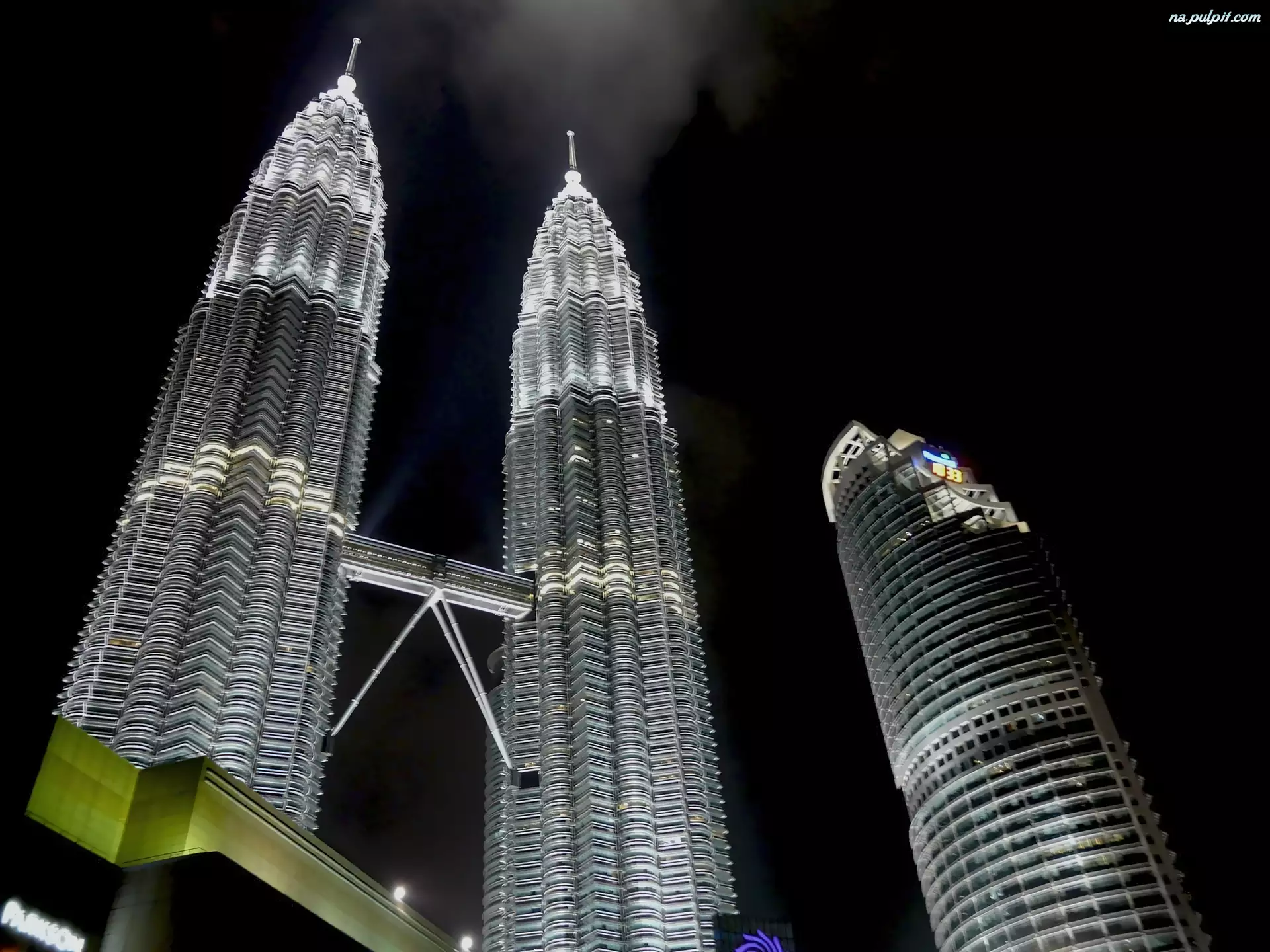 Petronas Towers, Malezja, Kuala Lumpur, Noc