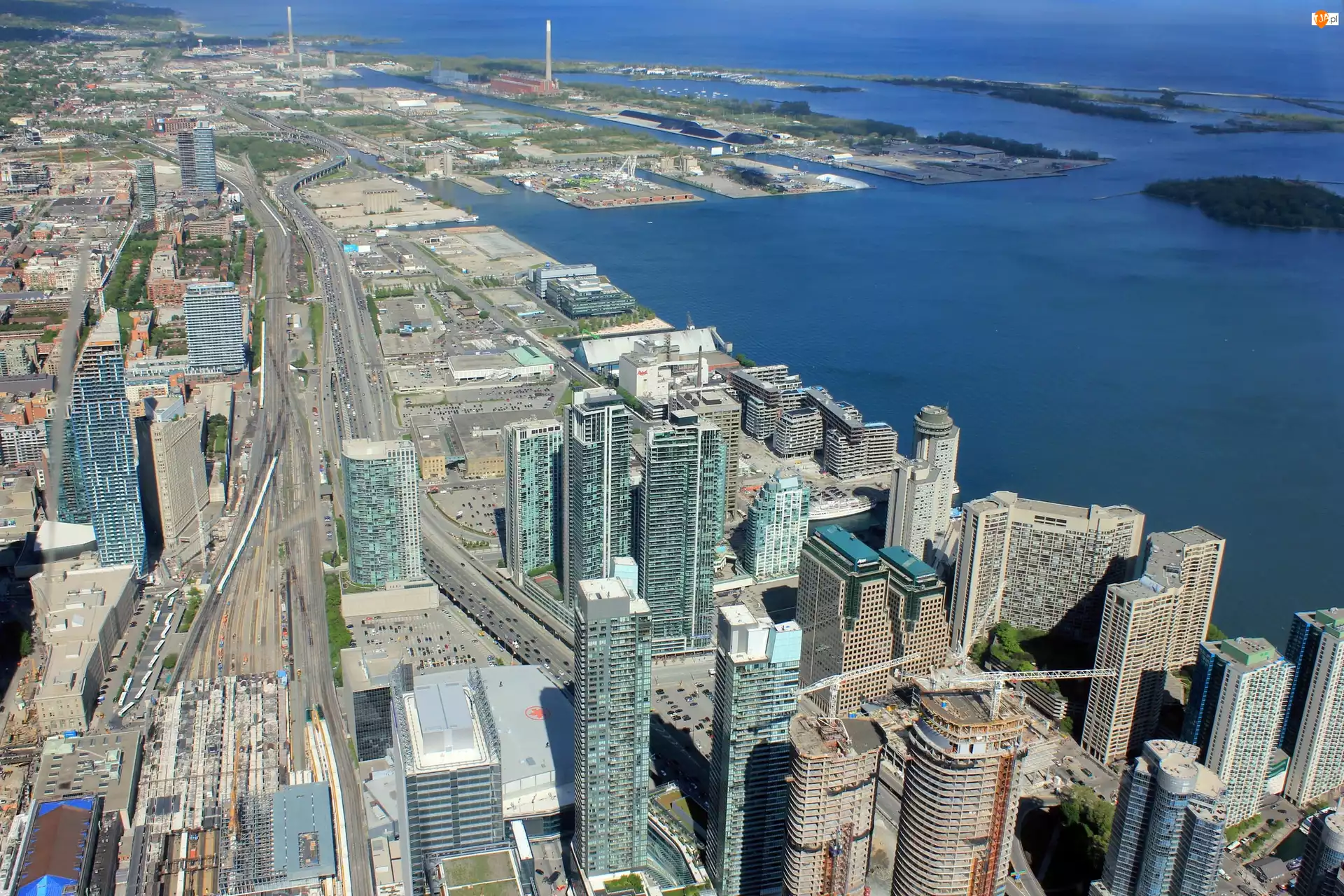Zatoka, Z lotu ptaka, Kanada, Toronto, Zdjęcie miasta
