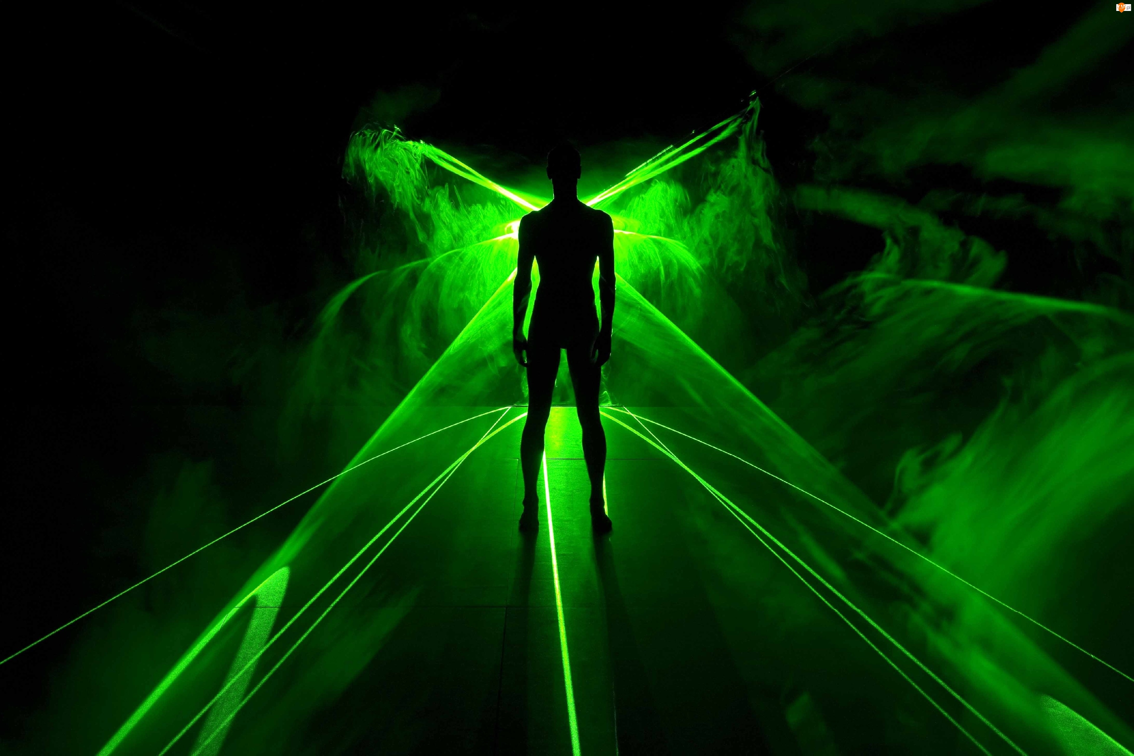Zielone, Człowiek, Lasery