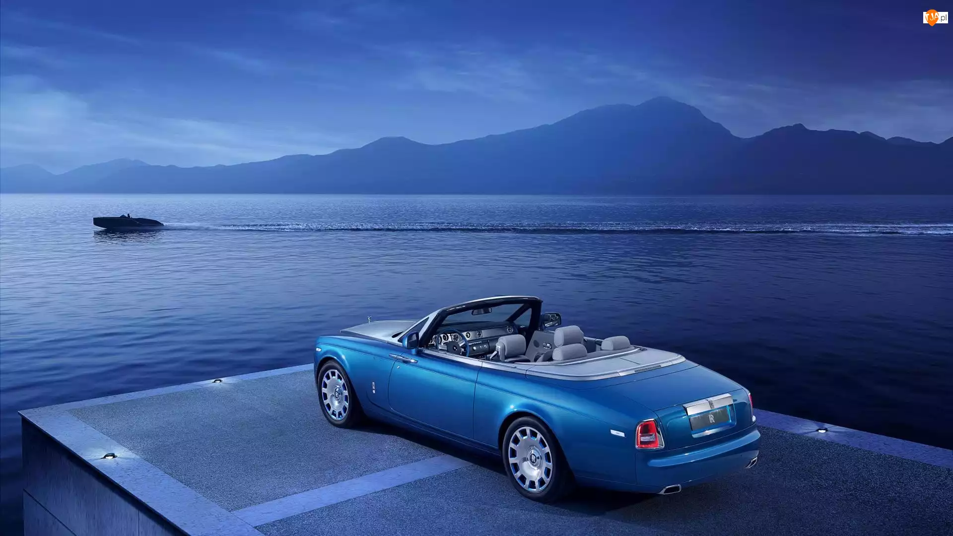 Rolls-Royce, Samochód, Woda, Góry