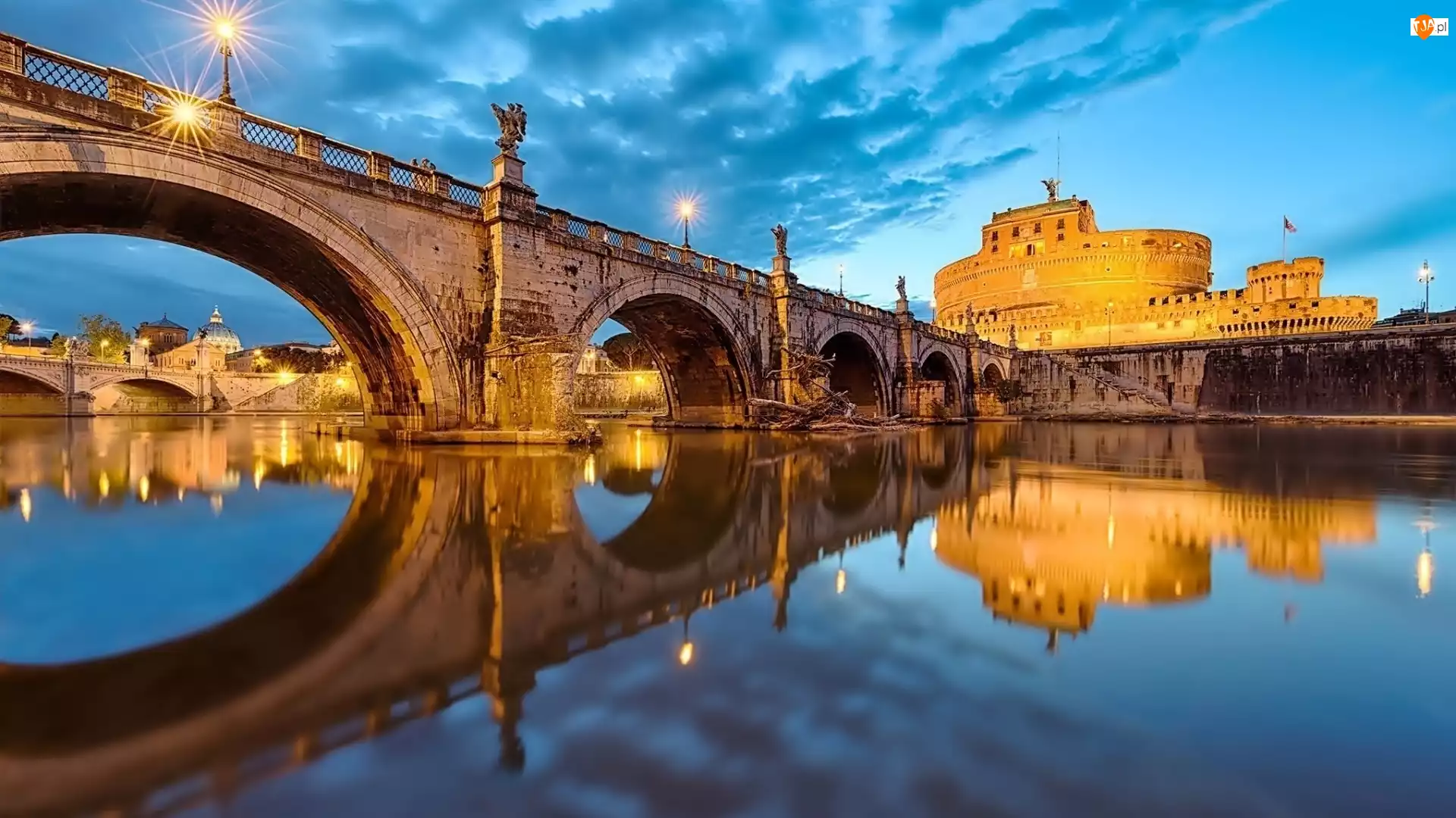 Zamek, Rzym, Most, Włochy, Saint Angelo, Anioła