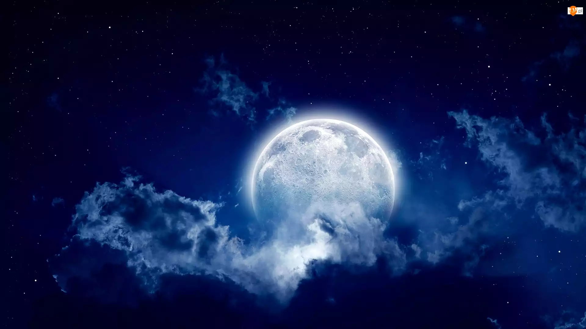 Chmury, Noc, Księżyc