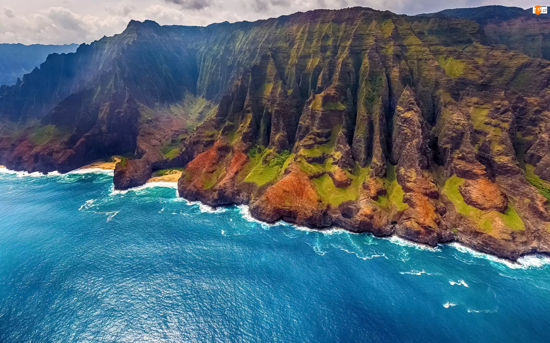Hawaje, Góry, Wyspa Kauai, Morze