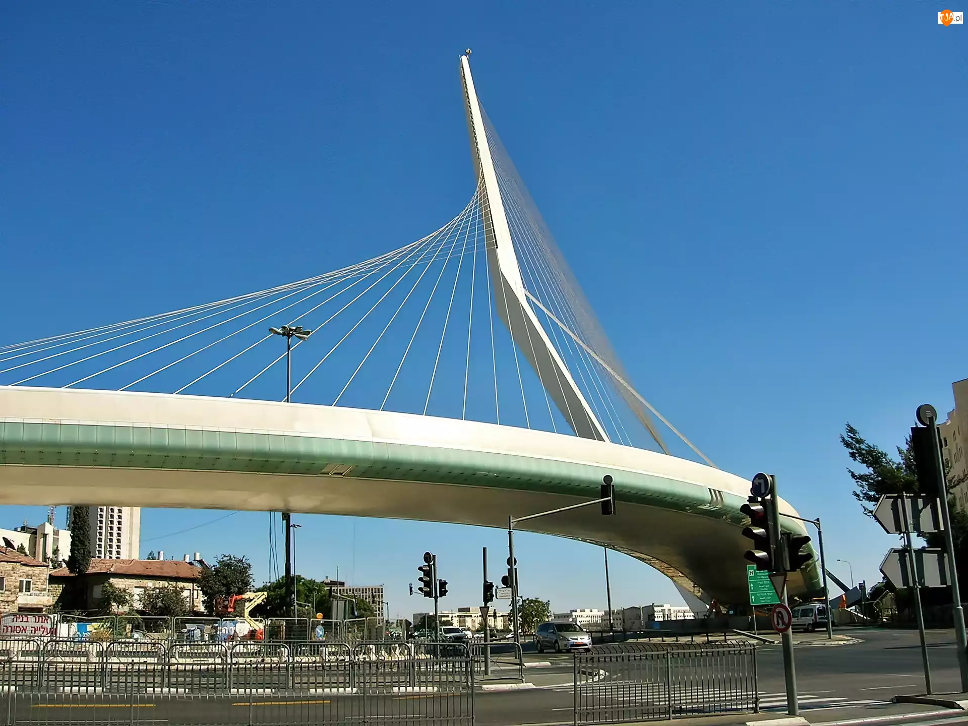 Dawida, Jerozolimy, Harfa, Most, Panorama