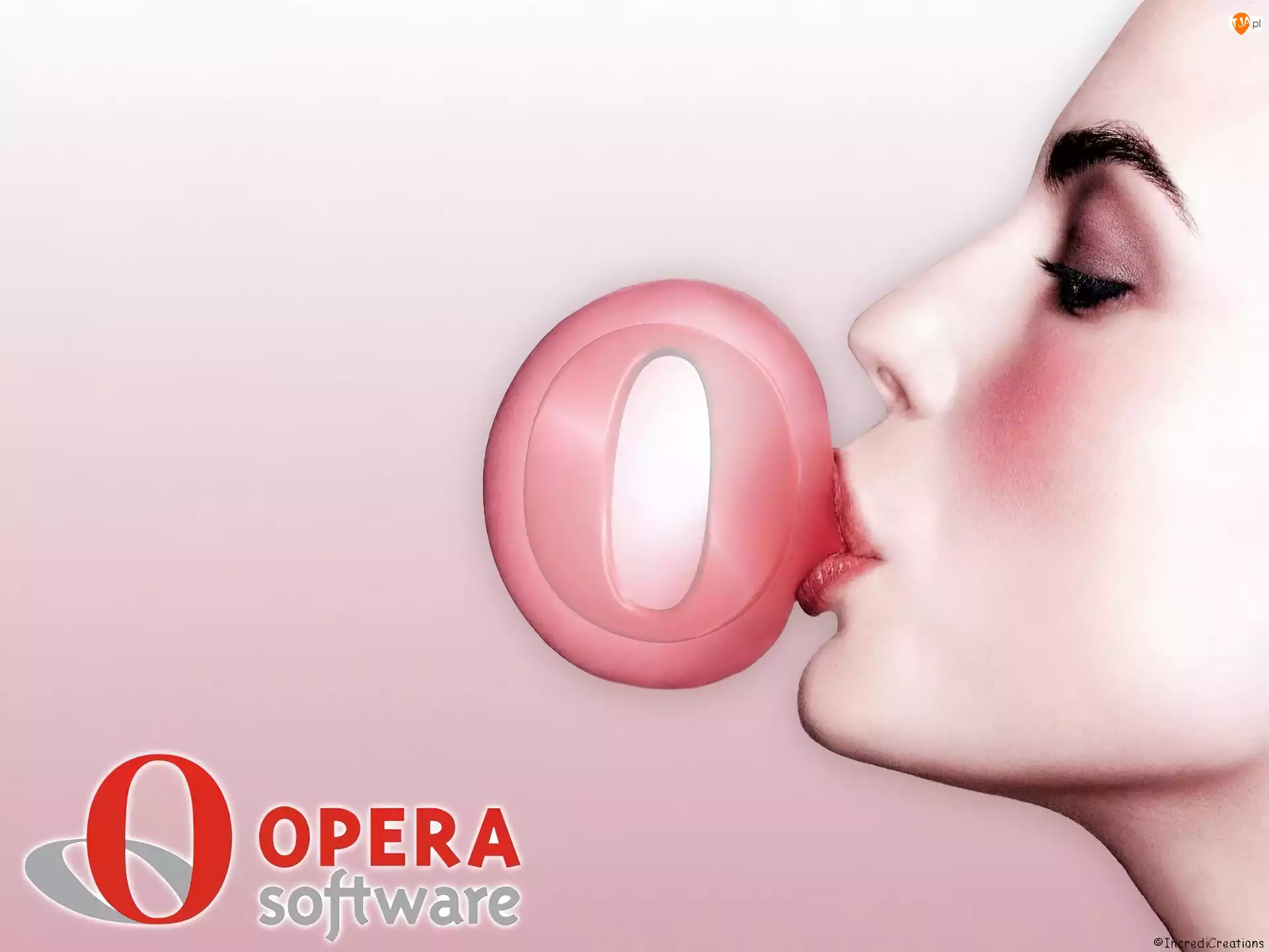 twarz, balon, kobieta, Opera, guma