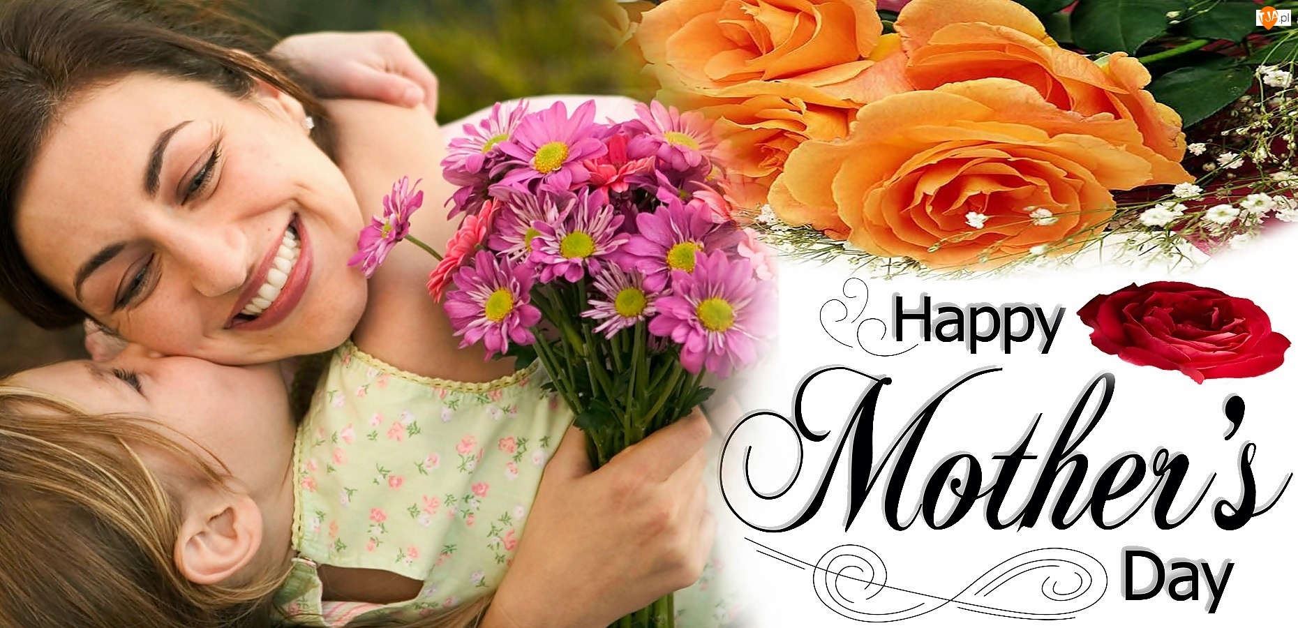 Życzenia, Dzień, Matki, Kwiaty