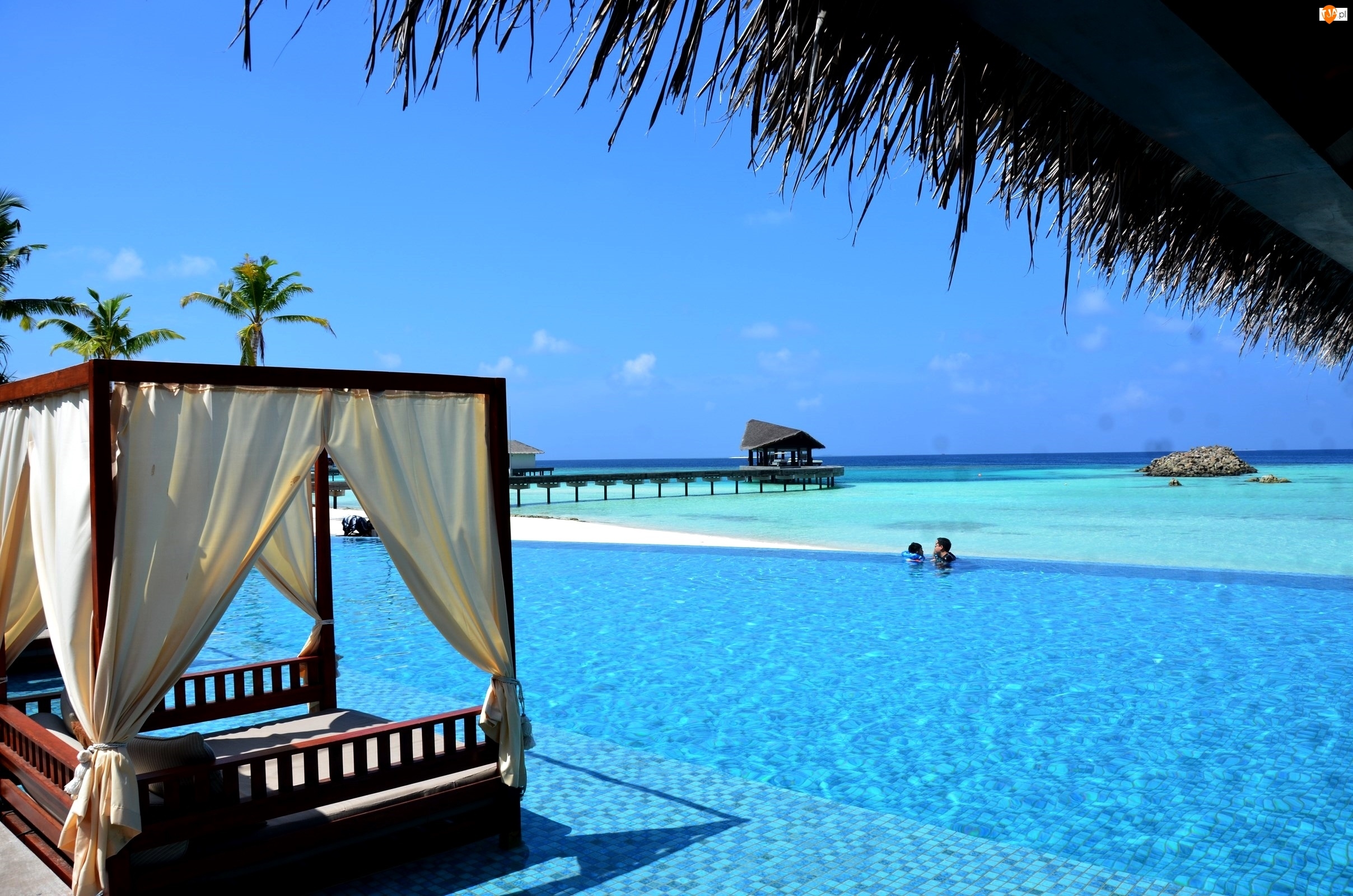 Malediwy, Ocean, Plaża, Kurort