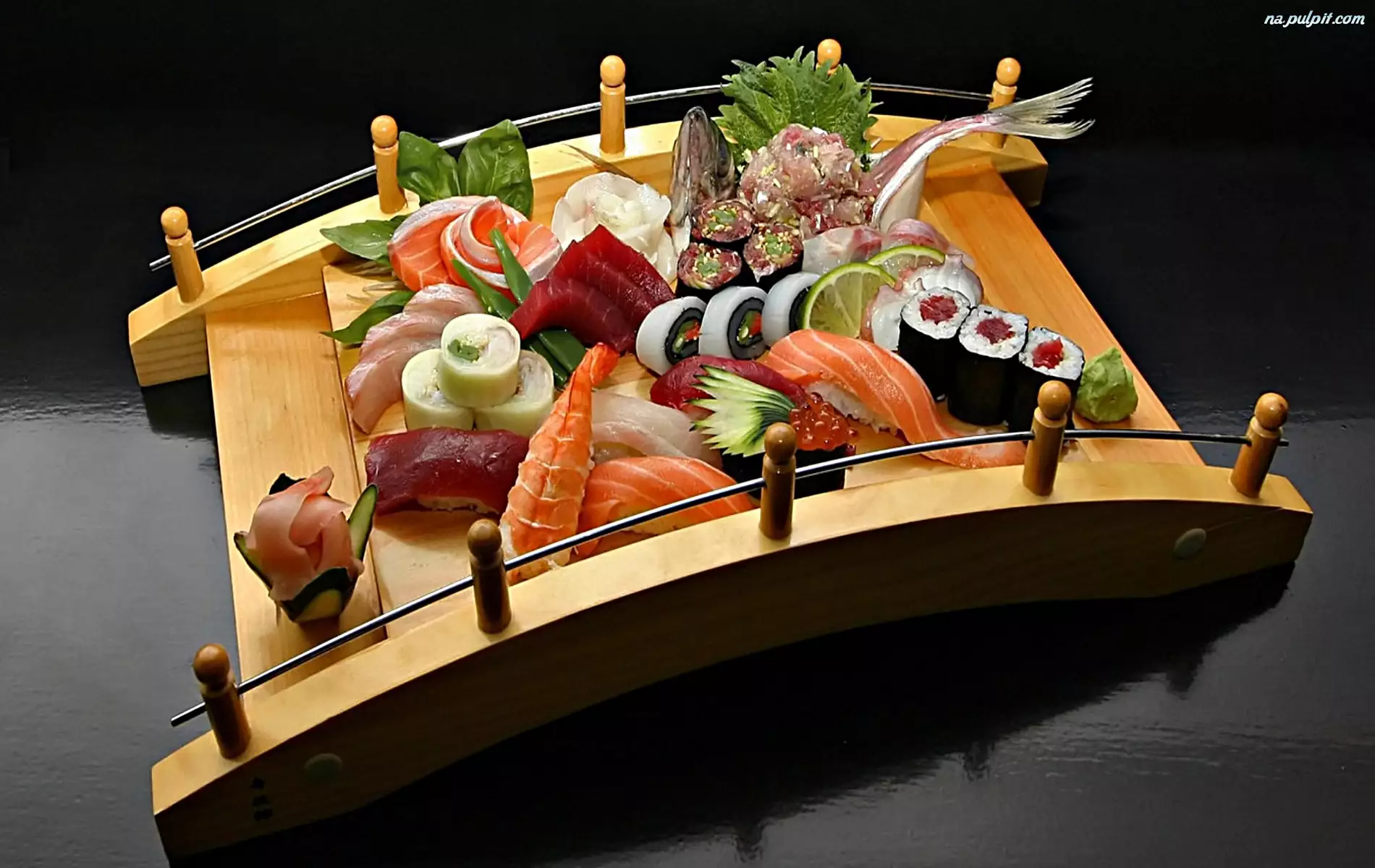deska, sushi, jedzenie
