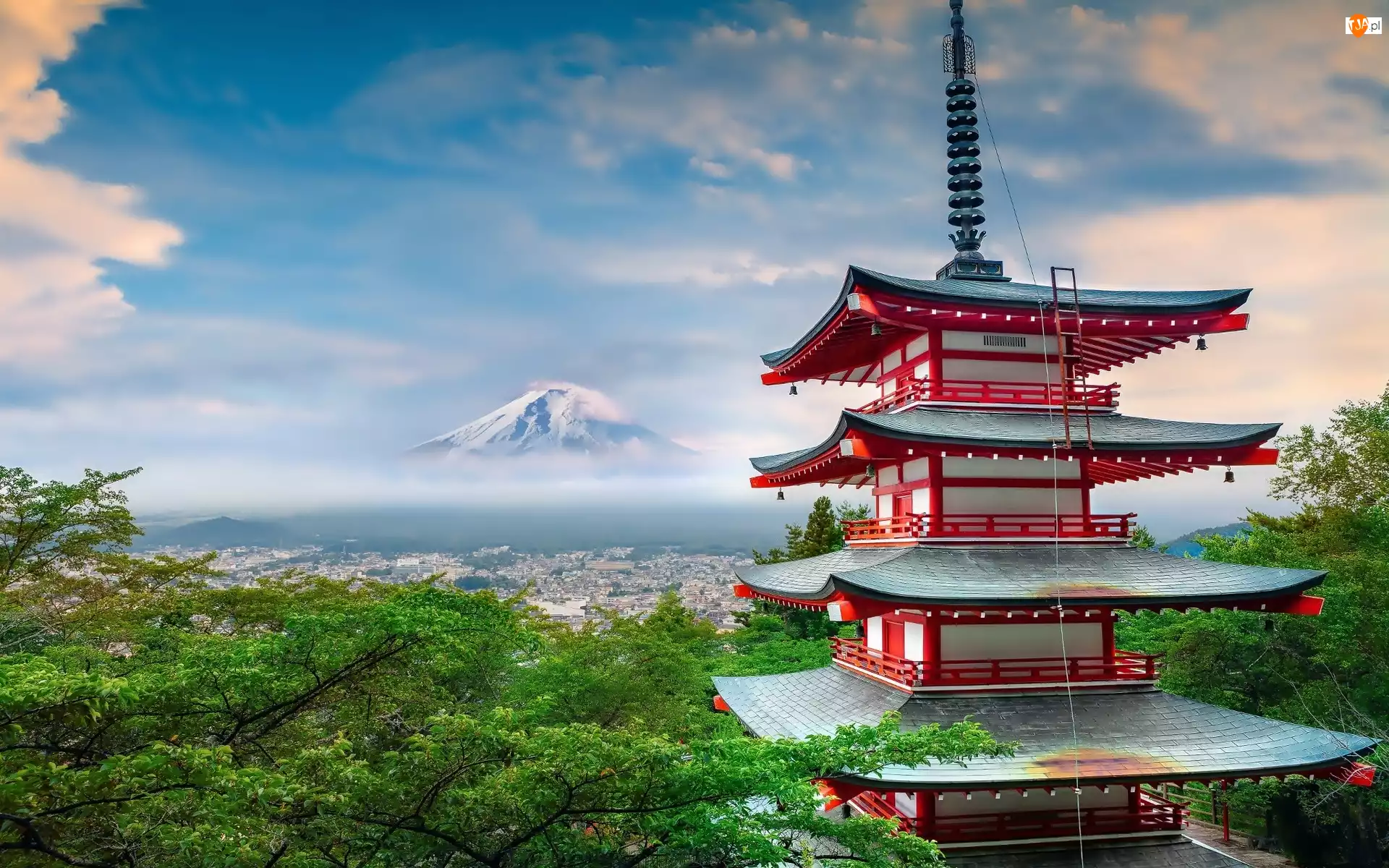 Japonia, Pagoda, Góra, Fuji