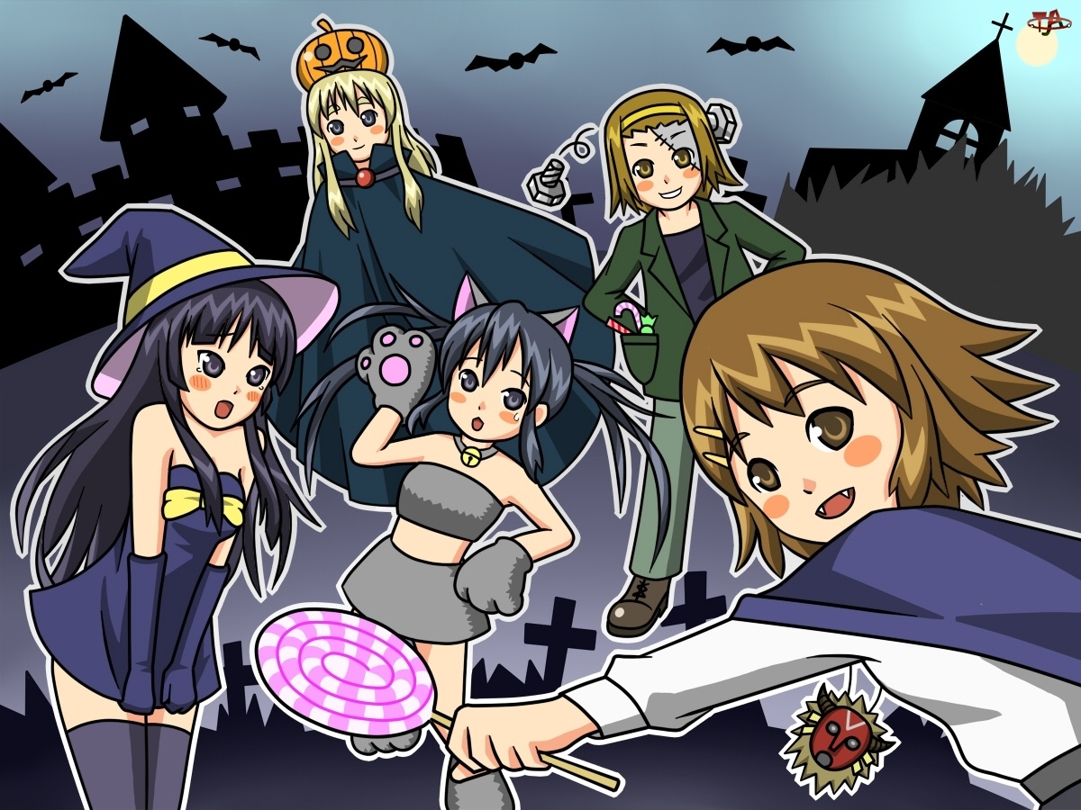 cmentarz, Dziewczyny, Halloween