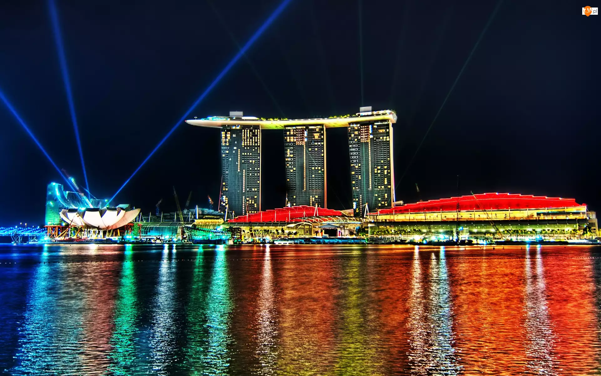 Singapur, Hotel, Marina Bay Sands, Reflektory