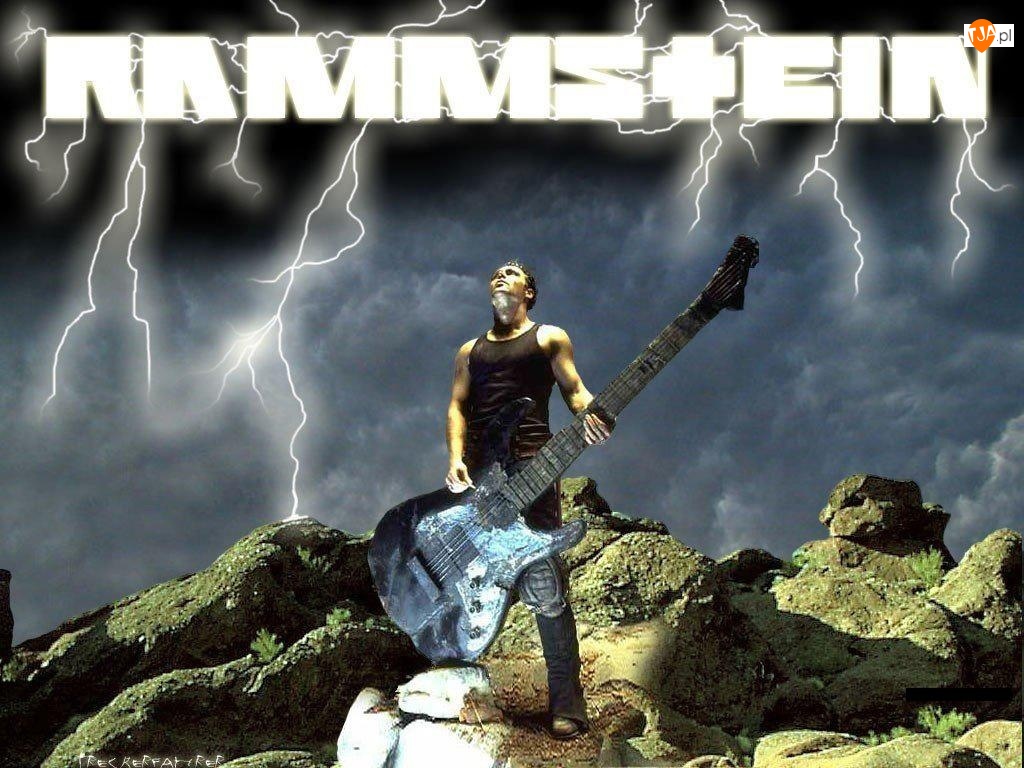 gitara, Rammstein, pioruny