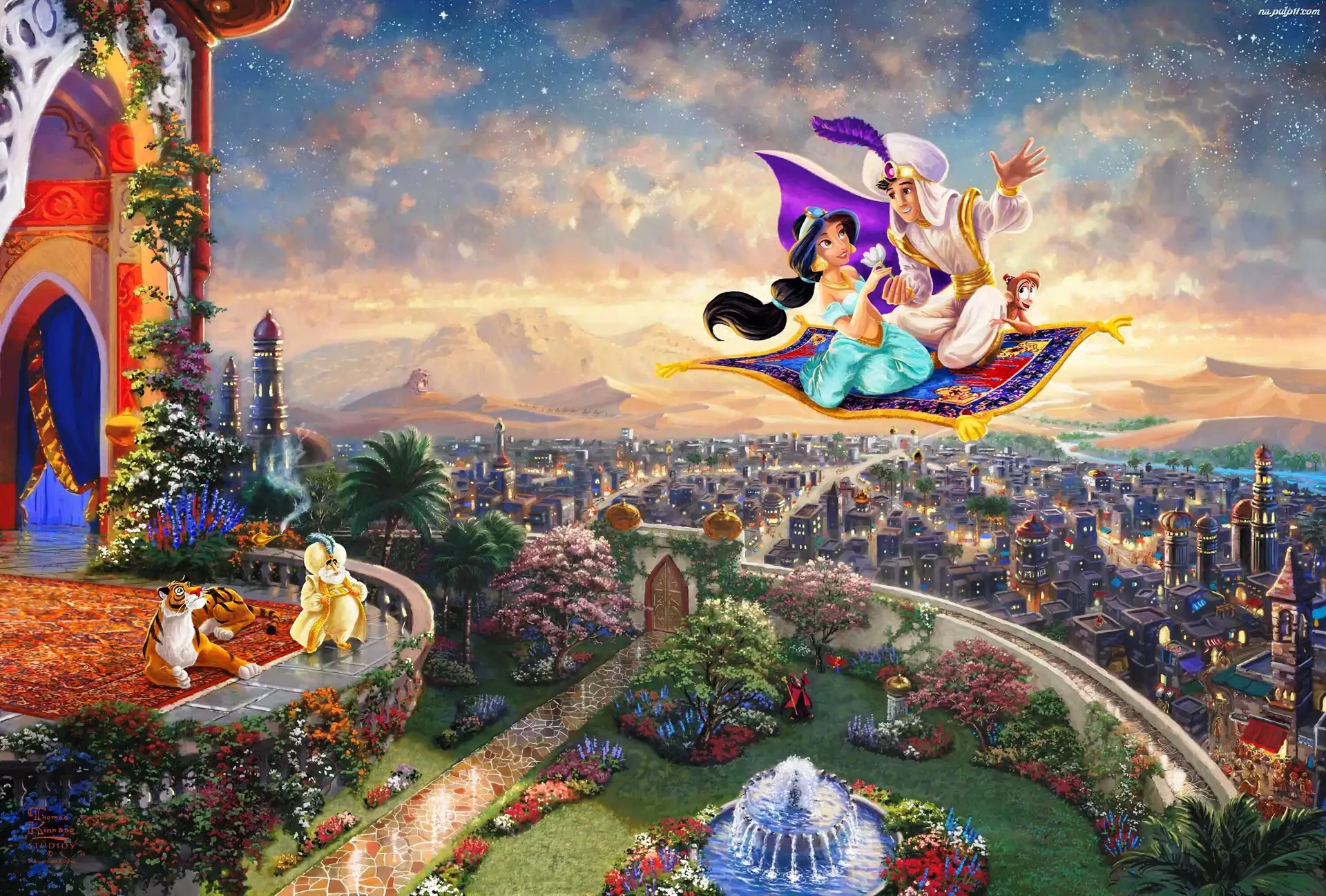 Thomas Kinkade, Aladyn, Aladdin, Disney