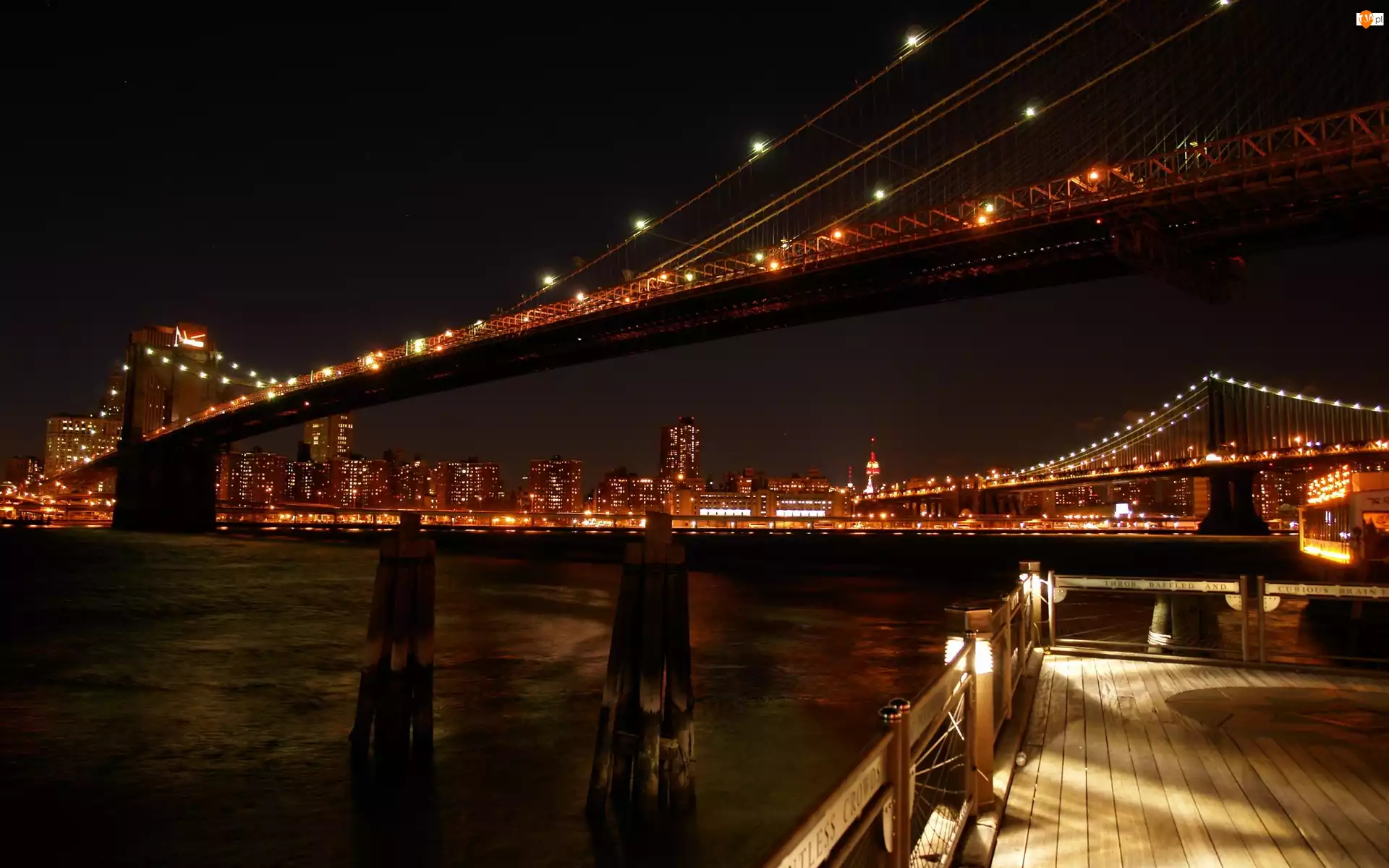 Most, Nowy Jork, Miasto, Nocą