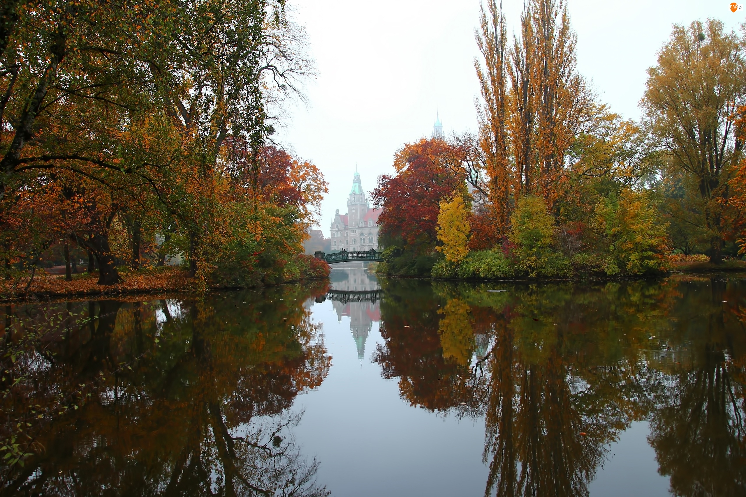 Jesień, Park, Rzeka