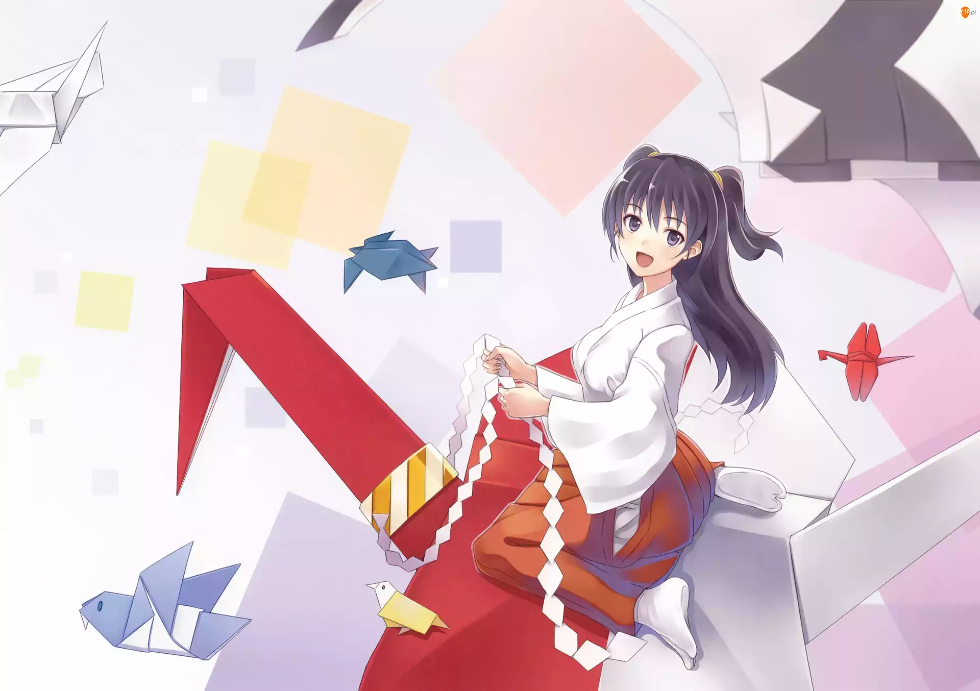 Anime, Dziewczyna, Origami