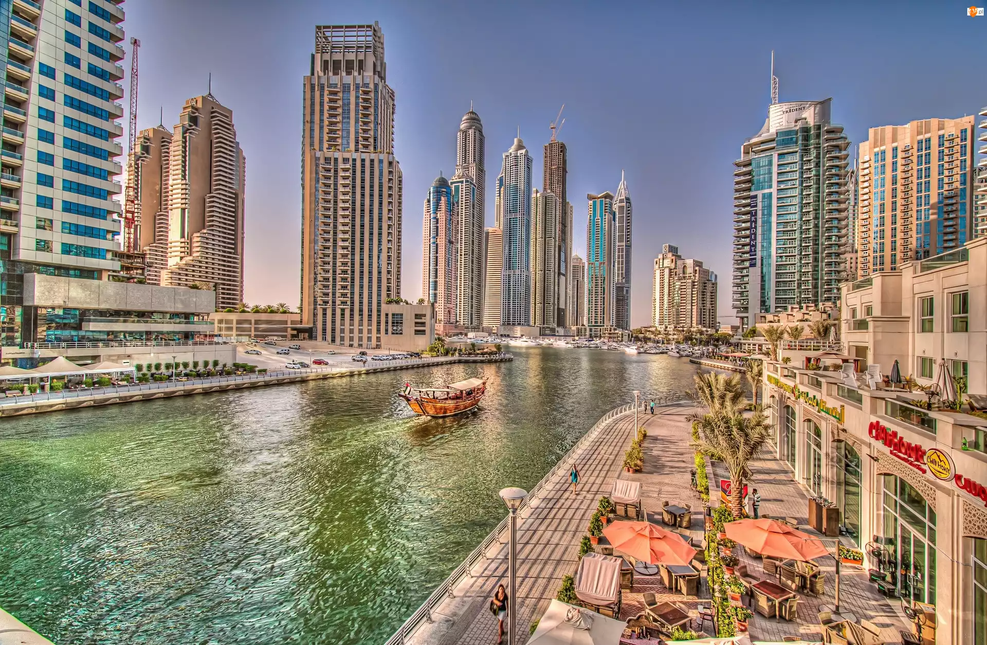 Miasto, Rzeka, Dubaj, Zjednoczone Emiraty Arabskie, Drapacze Chmur