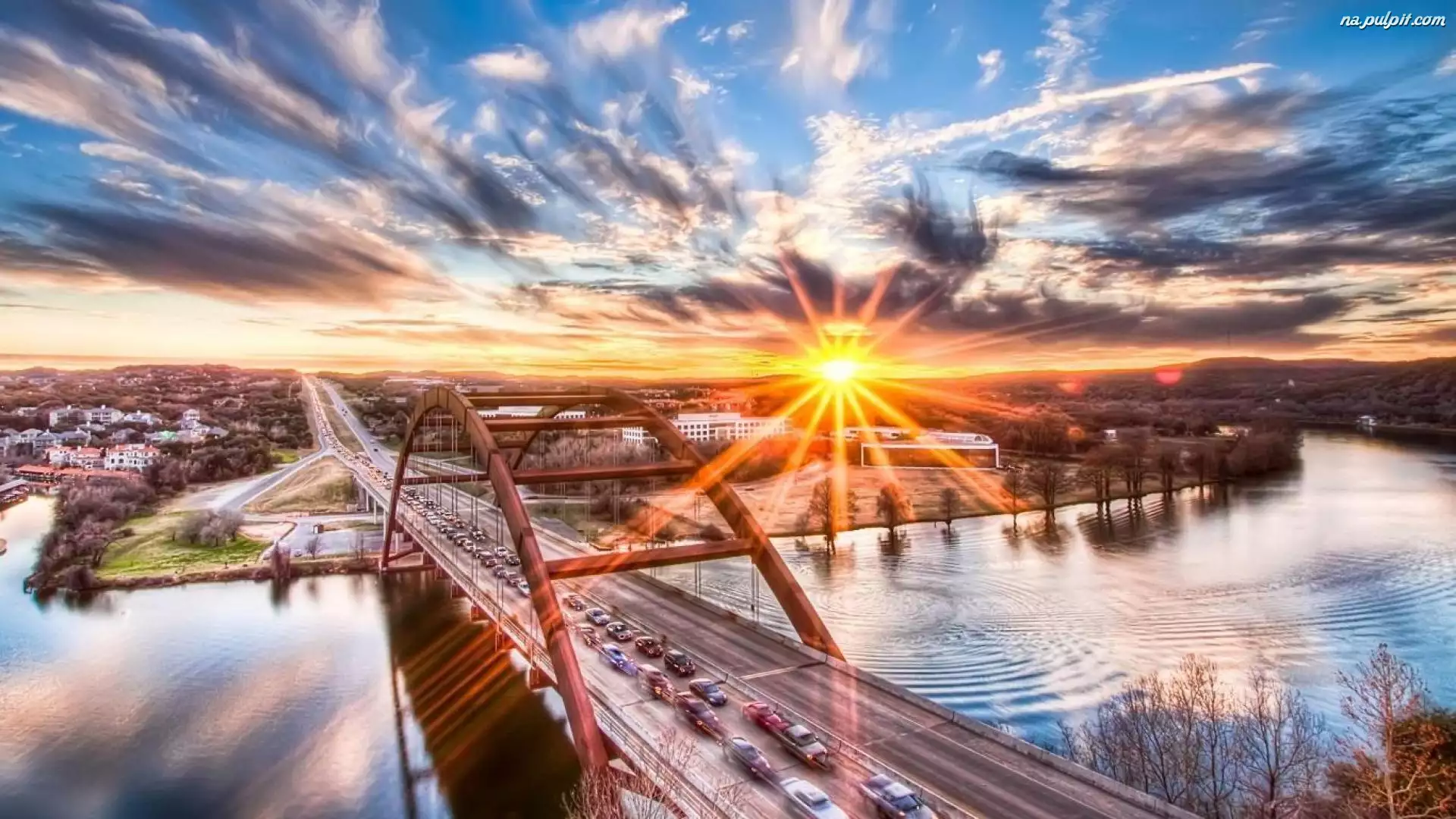 Promienie Słońca, Most, Rzeka