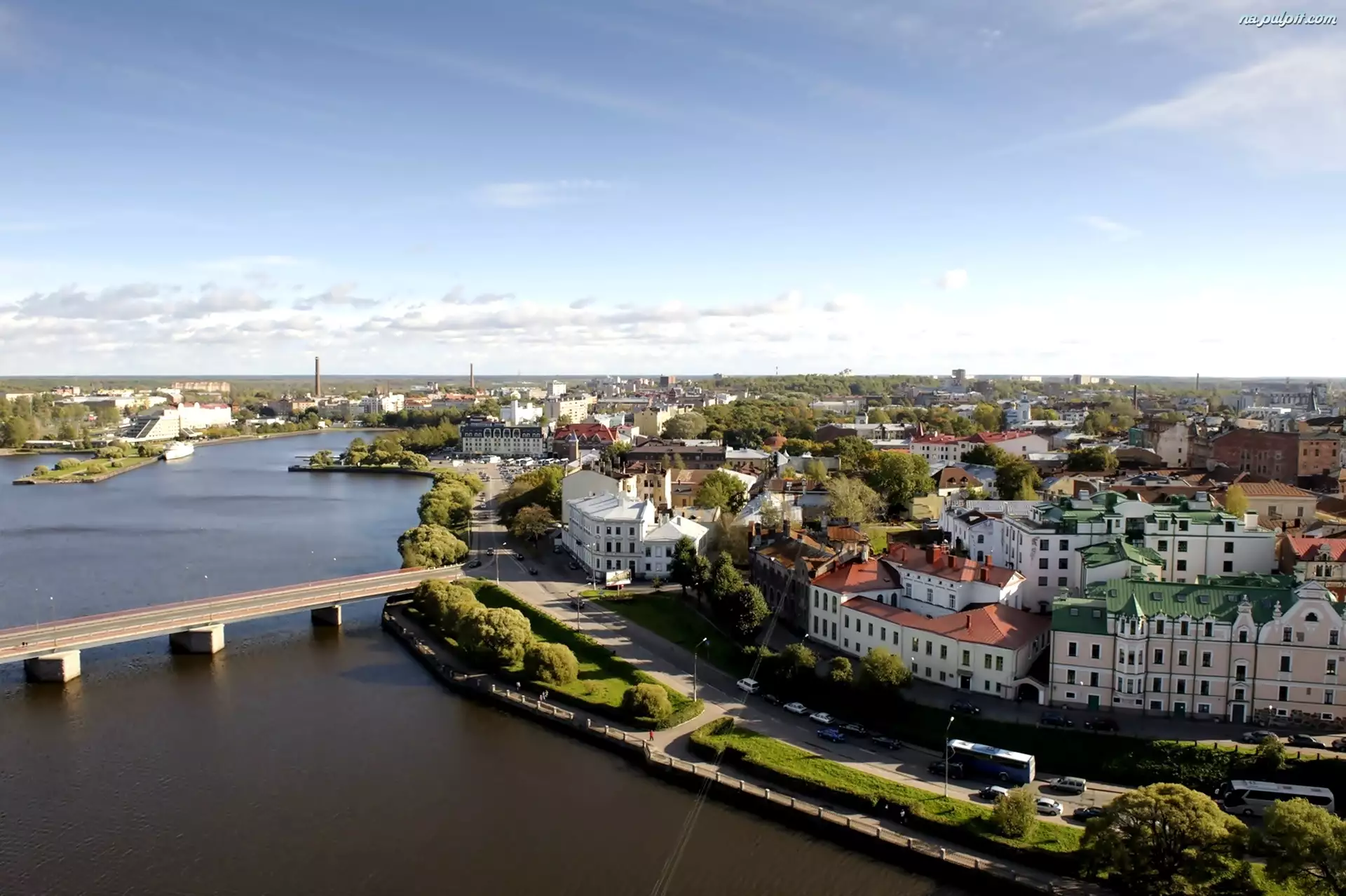 Rzeka, Miasta, Most, Panorama